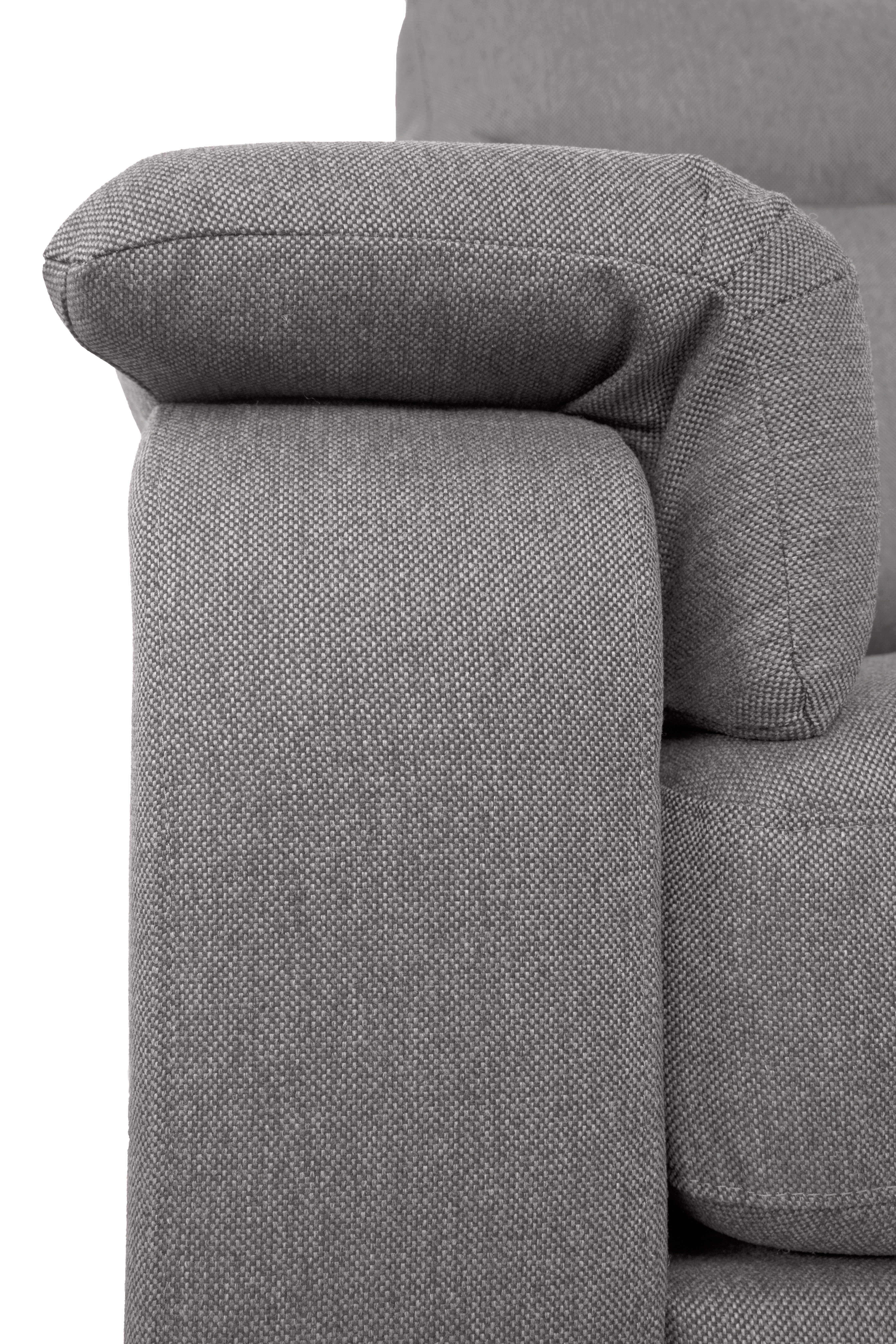 Home affaire 2-Sitzer hoher Bécourt, dekorativen mit mit gray Wellenunterfederung Nähten brown Rückenlehne, und
