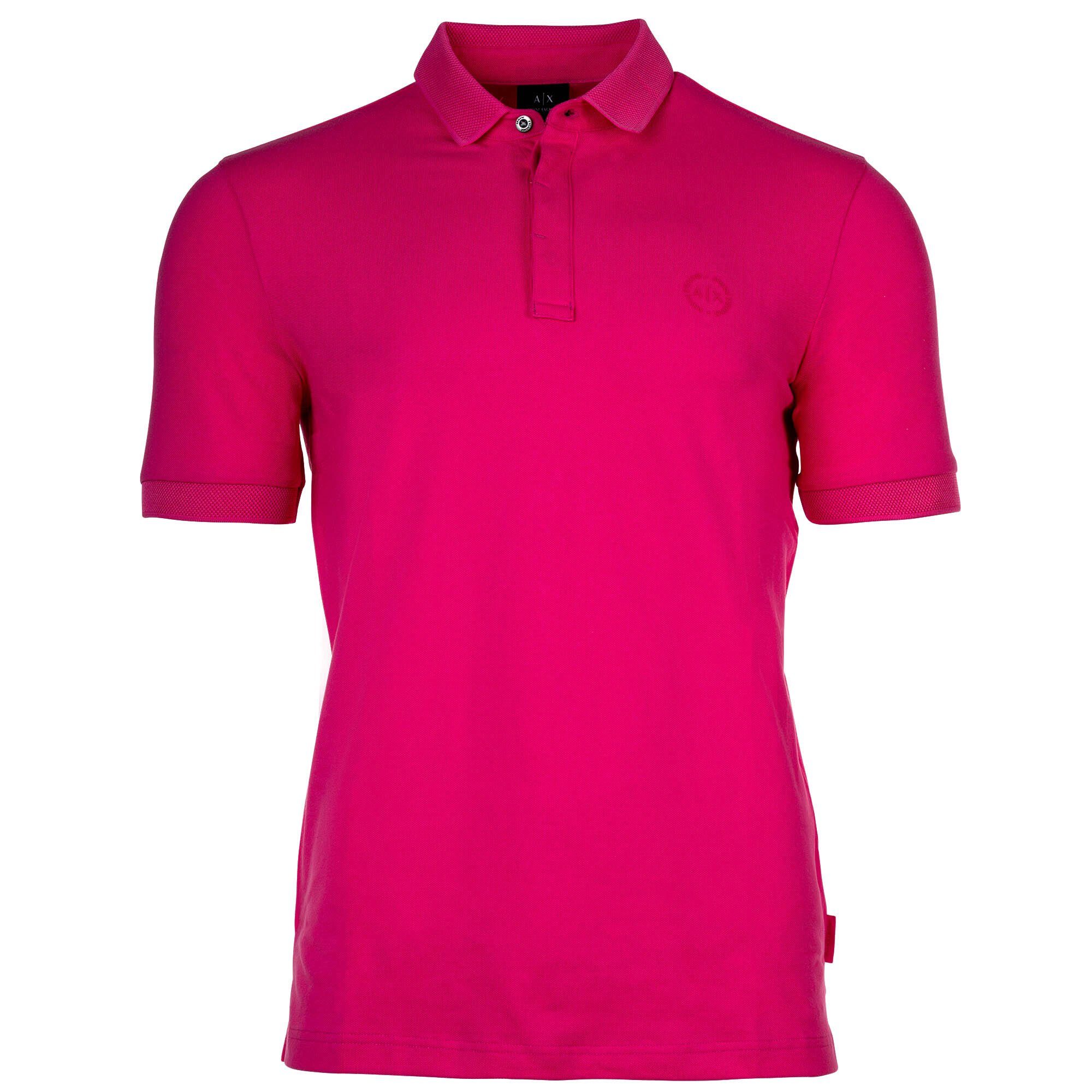 ARMANI EXCHANGE Poloshirt Herren Poloshirt - Slim fit, einfarbig, Cotton Pink