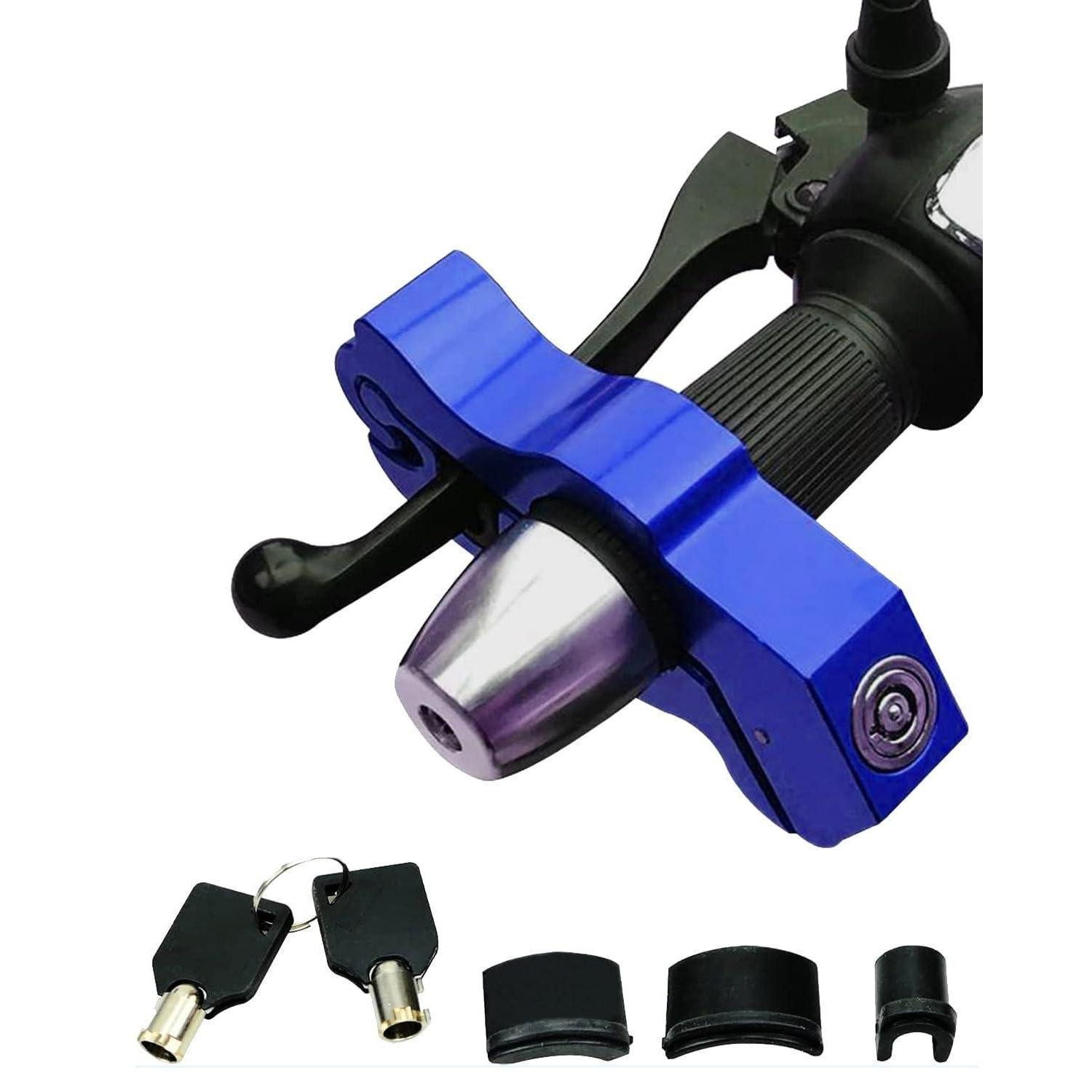 LuxusKollektion Handhebelschloss Motorradschloss Lenkerschloss Moped Roller ATV Dirtbike Blau