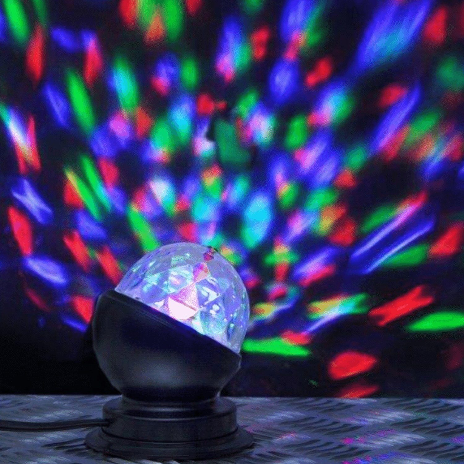 SATISFIRE Discolicht Disco-Lamp Lichteffekt für Party + Dekoration  3-Farbiges Farbenspiel | Strahler