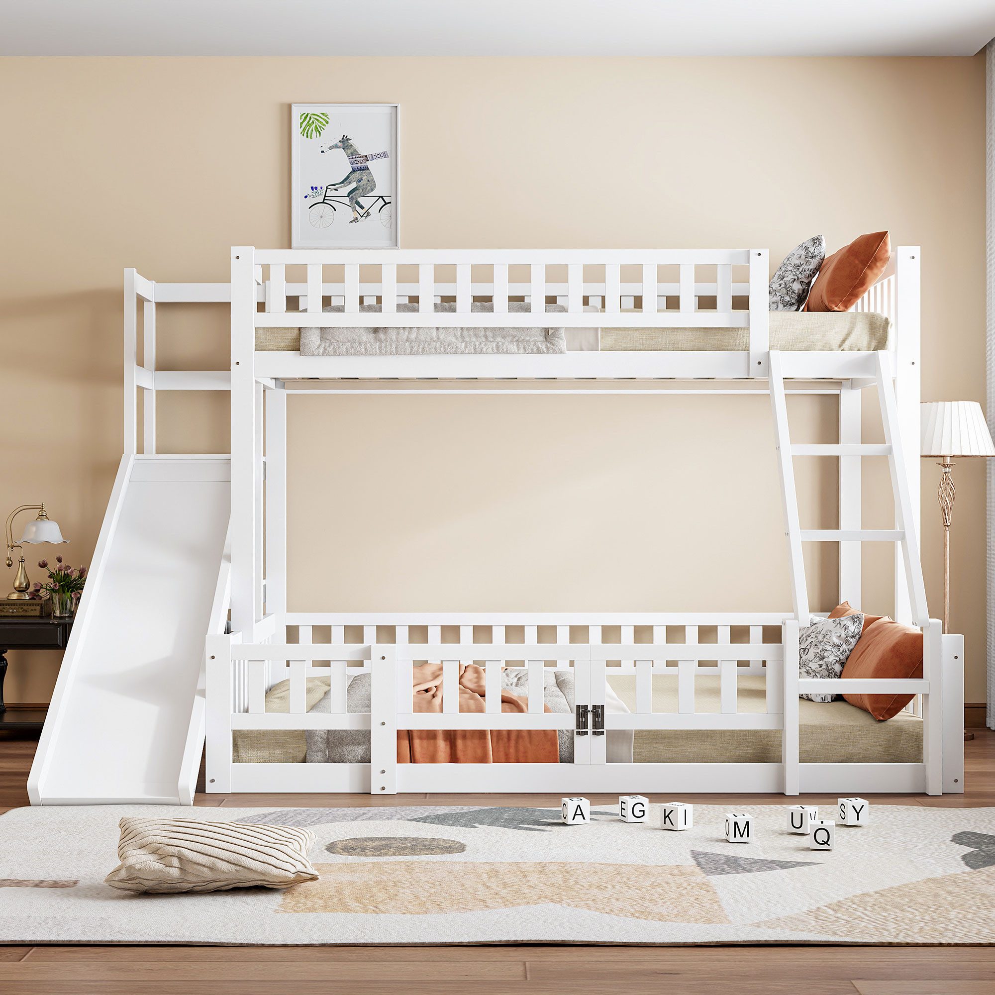 Flieks Etagenbett, Kinderbett Holzbett 90x200+140x200cm mit günstig online kaufen