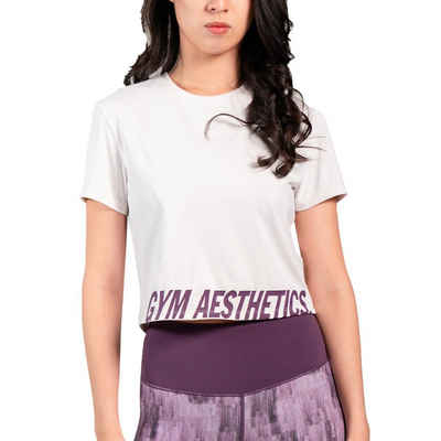 GYM AESTHETICS Crop-Top Aktivkleidung Cropped Fashion T-Shirt für Damen UV-Schutz, Anti-Bakteriell, Feuchtigkeitsregulierend, Antistatisch