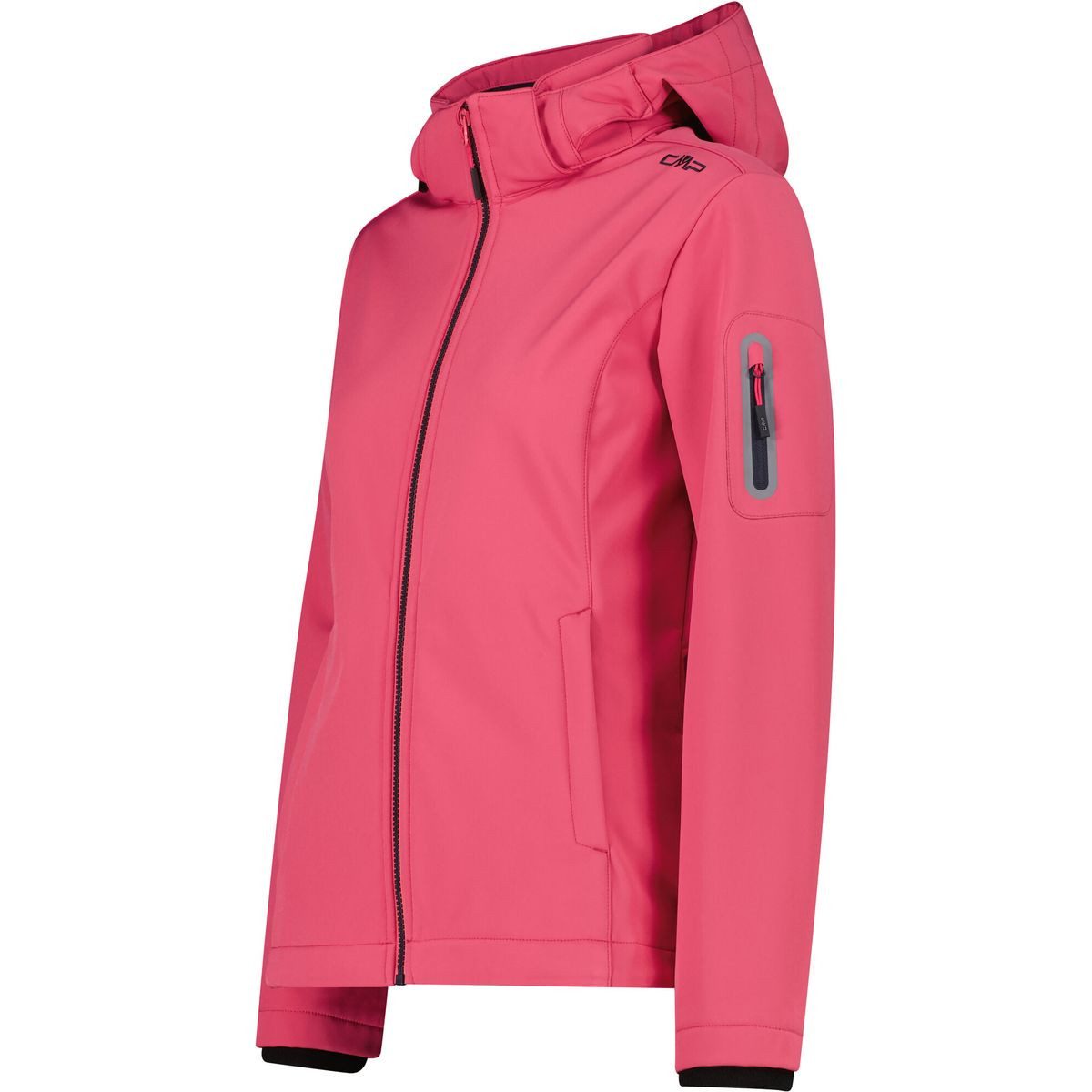 CMP Softshelljacke Woman Jacket Zip Hood Vielseitige Damenjacke mit abnehmbarer Kapuze, wasserdichtem Clima – Bild 2 von 3
