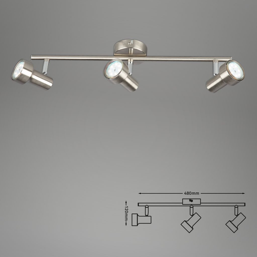 Briloner Leuchten LED Deckenleuchte 2843-032, LED wechselbar, 2700K - Extra-Warmweiß