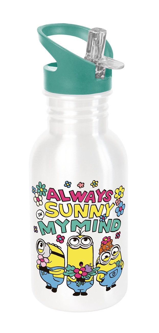 Geda Labels GmbH Trinkflasche Minions Bellospring, Türkis, 500ml, nicht spülmaschinengeeignet