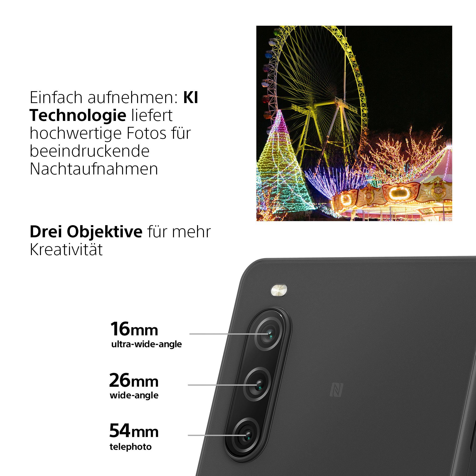 Sony XPERIA cm/6,1 Holunderweiß MP Zoll, 10V GB Kamera) (15,5 48 128 Smartphone Speicherplatz