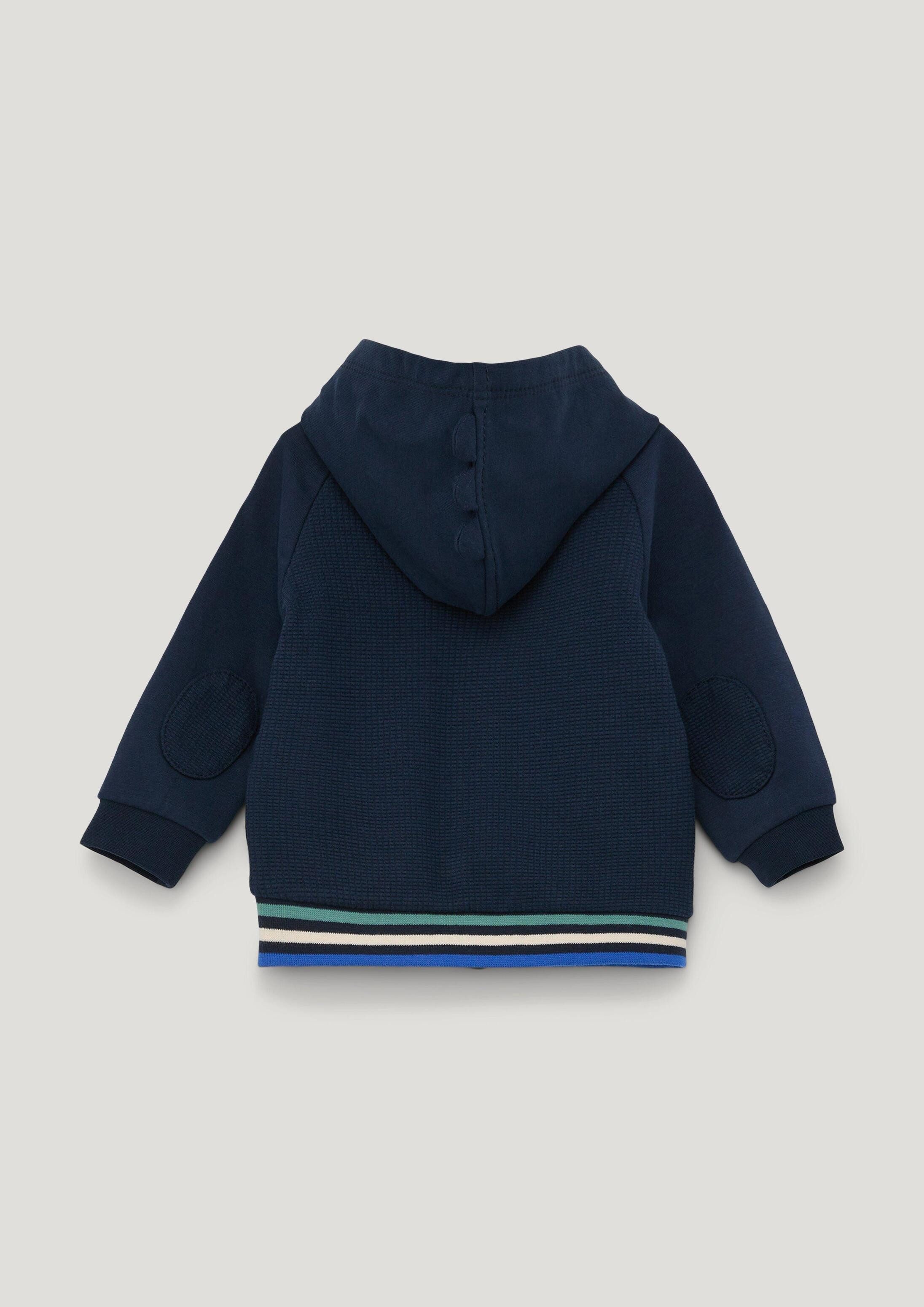s.Oliver Sweatjacke Sweatshirt Jacke Kapuzenjacke mit Dino-Zacken – Bild 2 von 2