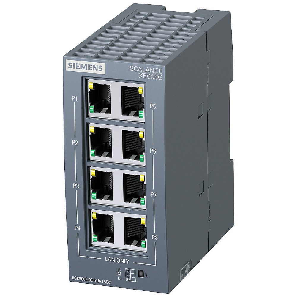 SIEMENS Siemens 6GK5008-0GA10-1AB2 Industrial Ethernet Switch 10 / 100 / 100 Netzwerk-Switch