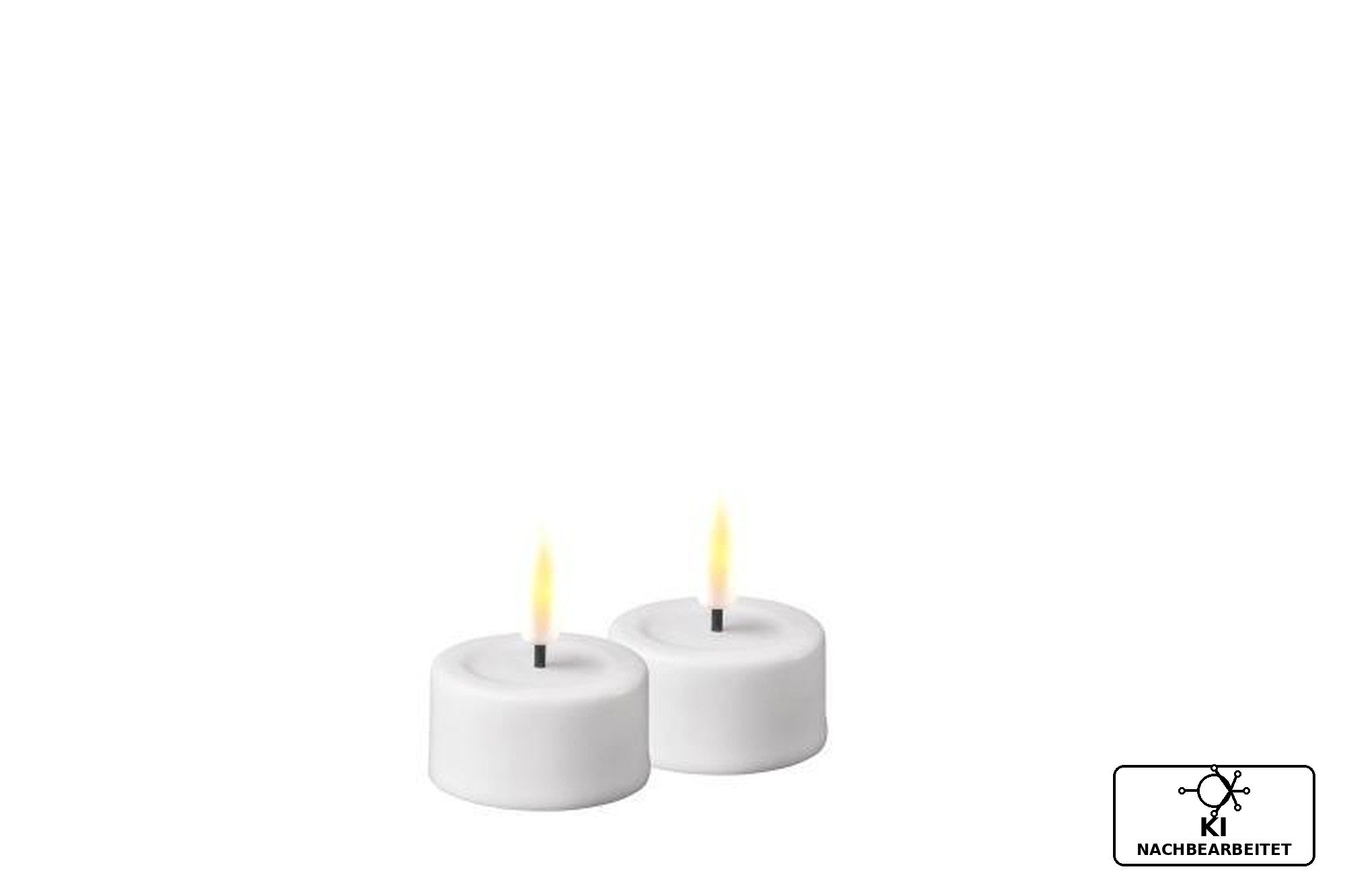 Deluxe Homeart LED-Kerze LED Teelichter 2 Stück weiß von Deluxe / Unique Homeart Candle / Kerze