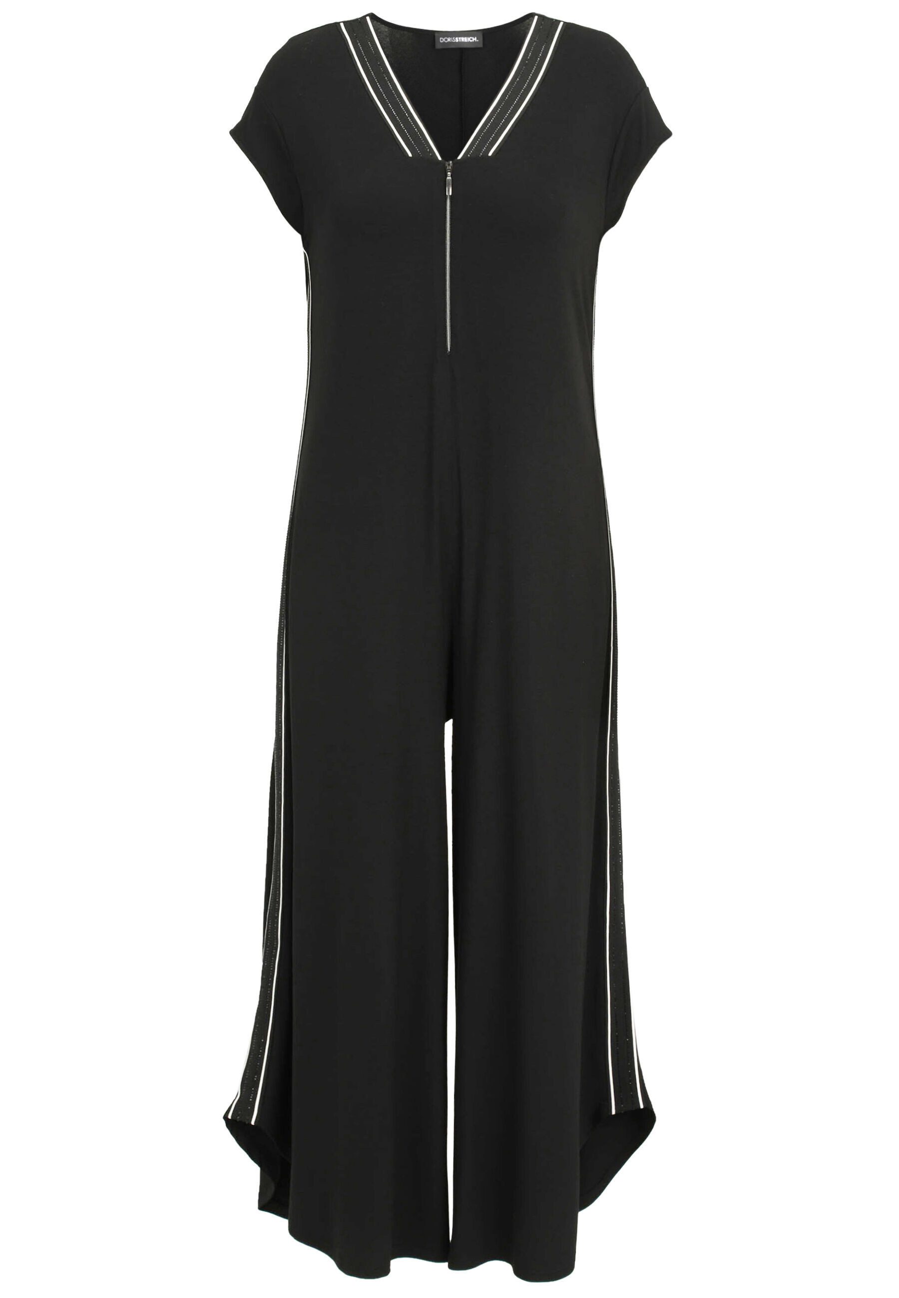 Doris Streich Jumpsuit (1-tlg) mit Strass-Streifenband