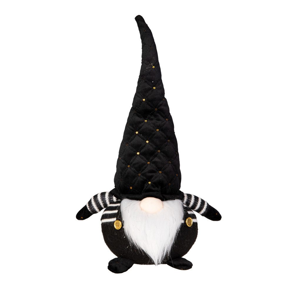 MICA Weihnachtsfigur Deko-Wichtel - schwarz/weiß - aus Textil - ca. 22 x 15 günstig online kaufen