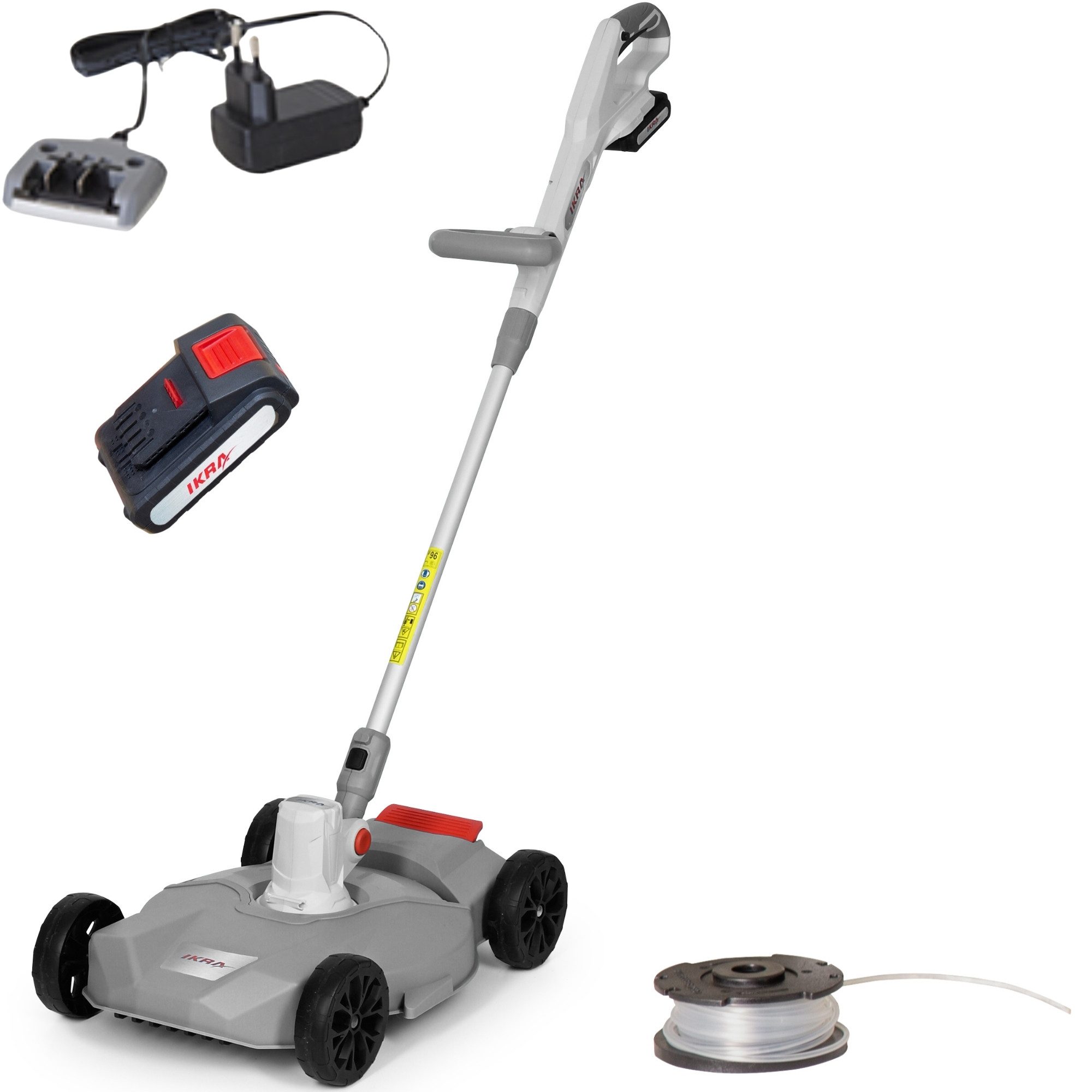 ikra GmbH Akku-Rasentrimmer IART 2030, 30 cm Arbeitsbreite Faden, (mit Akku & Ladergerät), 20 Volt-Akku - 2in1-System