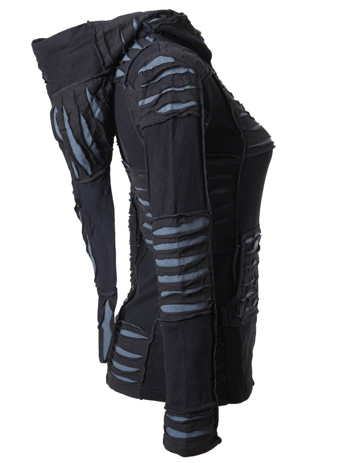 Vishes Kurzjacke Patchwork Jacke mit Cutwork günstig online kaufen
