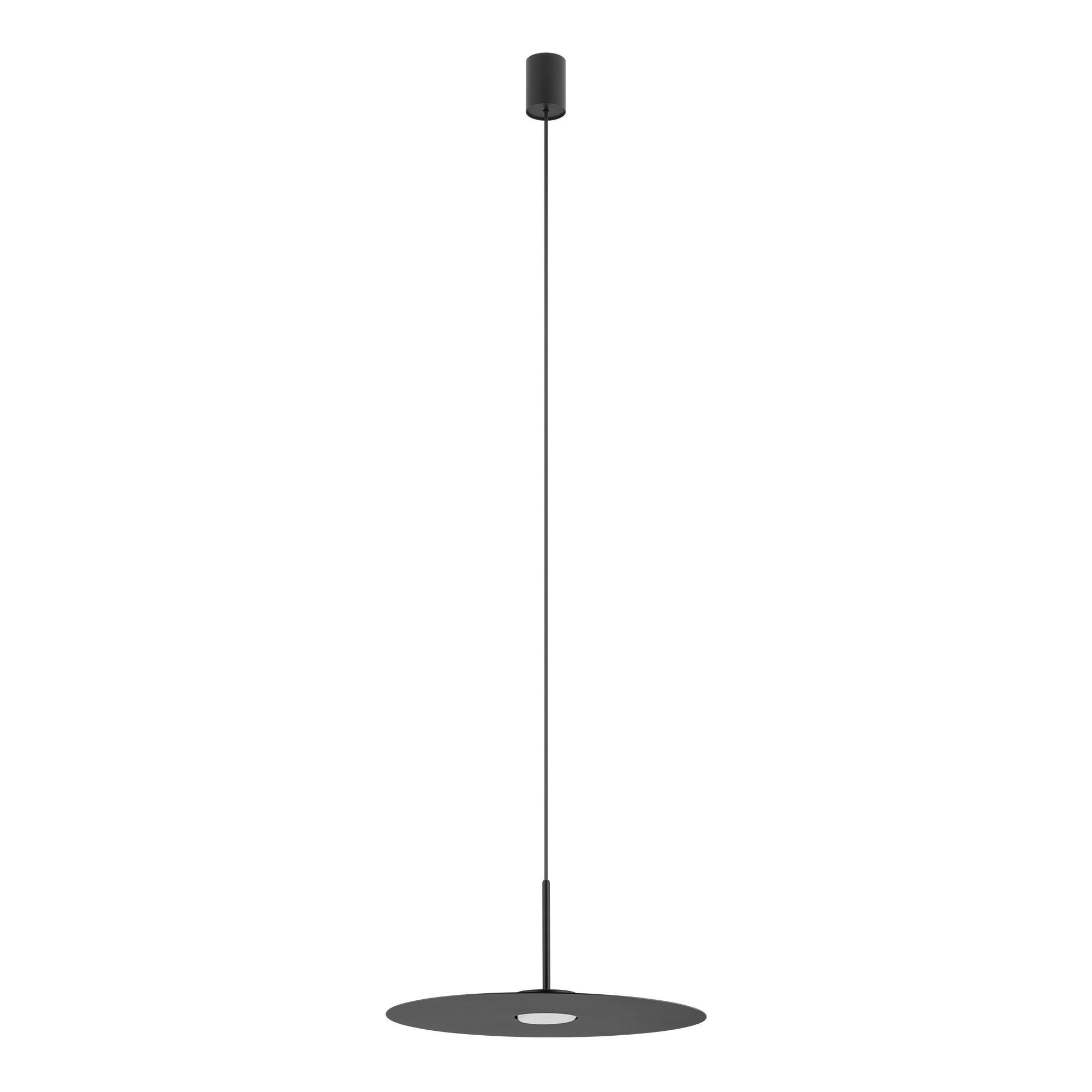Licht-Erlebnisse Pendelleuchte MILTAK, ohne Leuchtmittel, Metall H: max. 140 cm Ø 40 cm Schwarz GX53 rund Modern