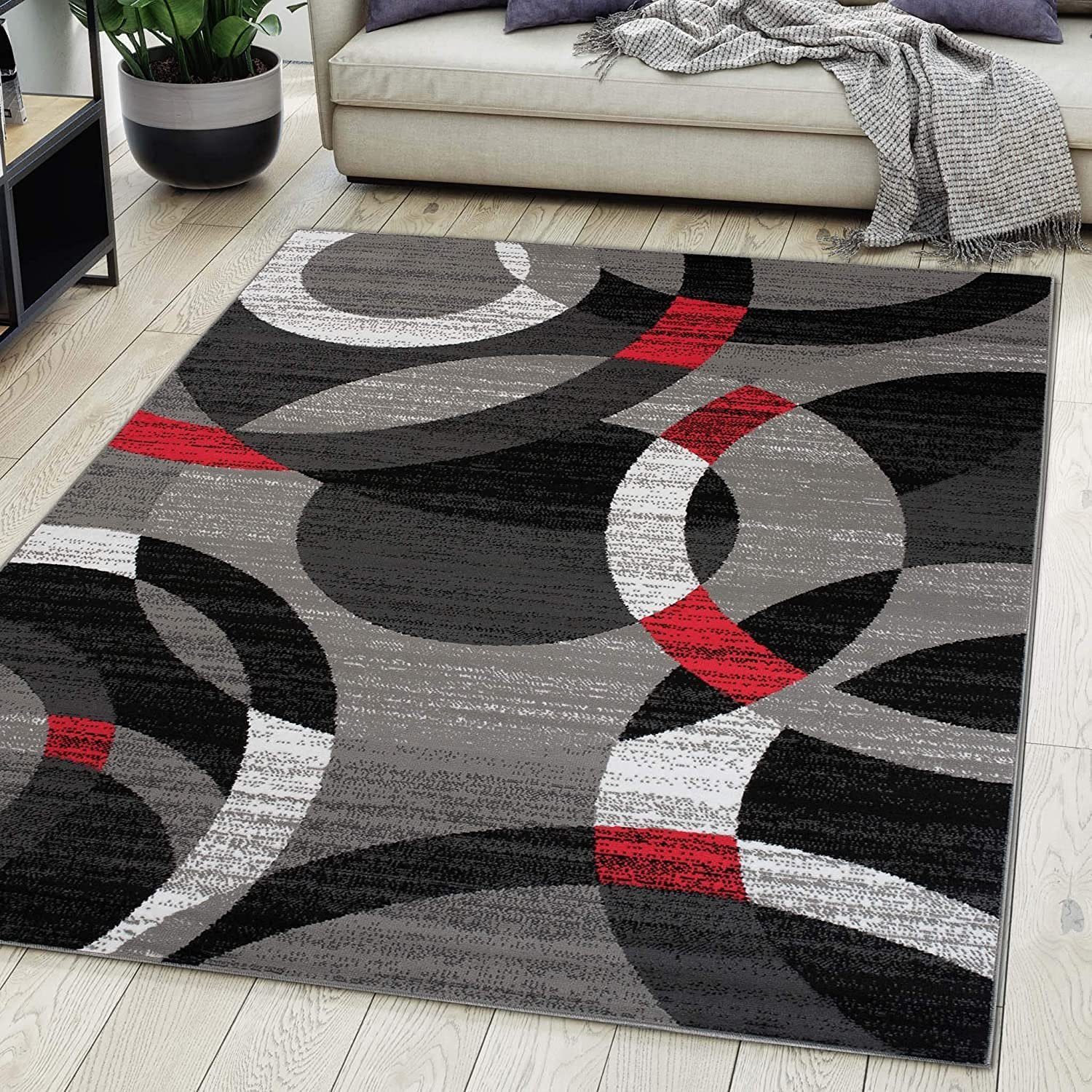 Mazovia Orientteppich DY-MAYA-Z984A-GRAY, 80x150, Modern, Geometrisch, Kurz günstig online kaufen