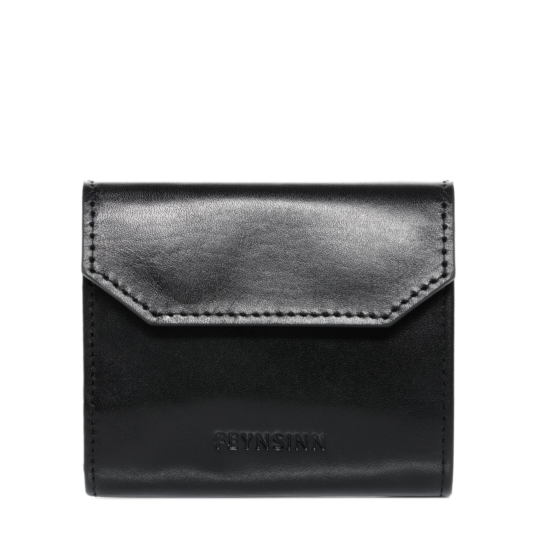 FEYNSINN Geldbörse KIMI, Portemonnaie Echtleder für Damen, Wallet, Brieftasche schwarz