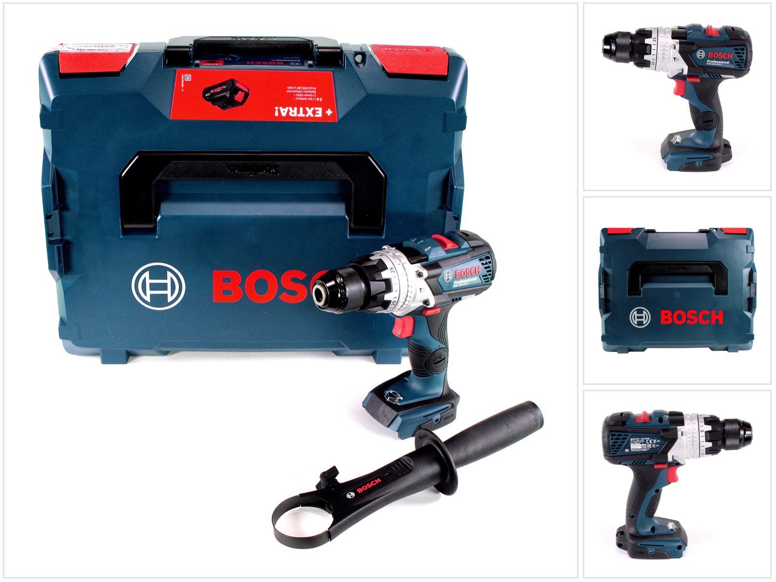 Bosch Professional Akku-Schlagbohrschrauber GSB 18V-110 C 18V 110Nm Solo + L-Boxx - ohne Akku, ohne Ladegerät