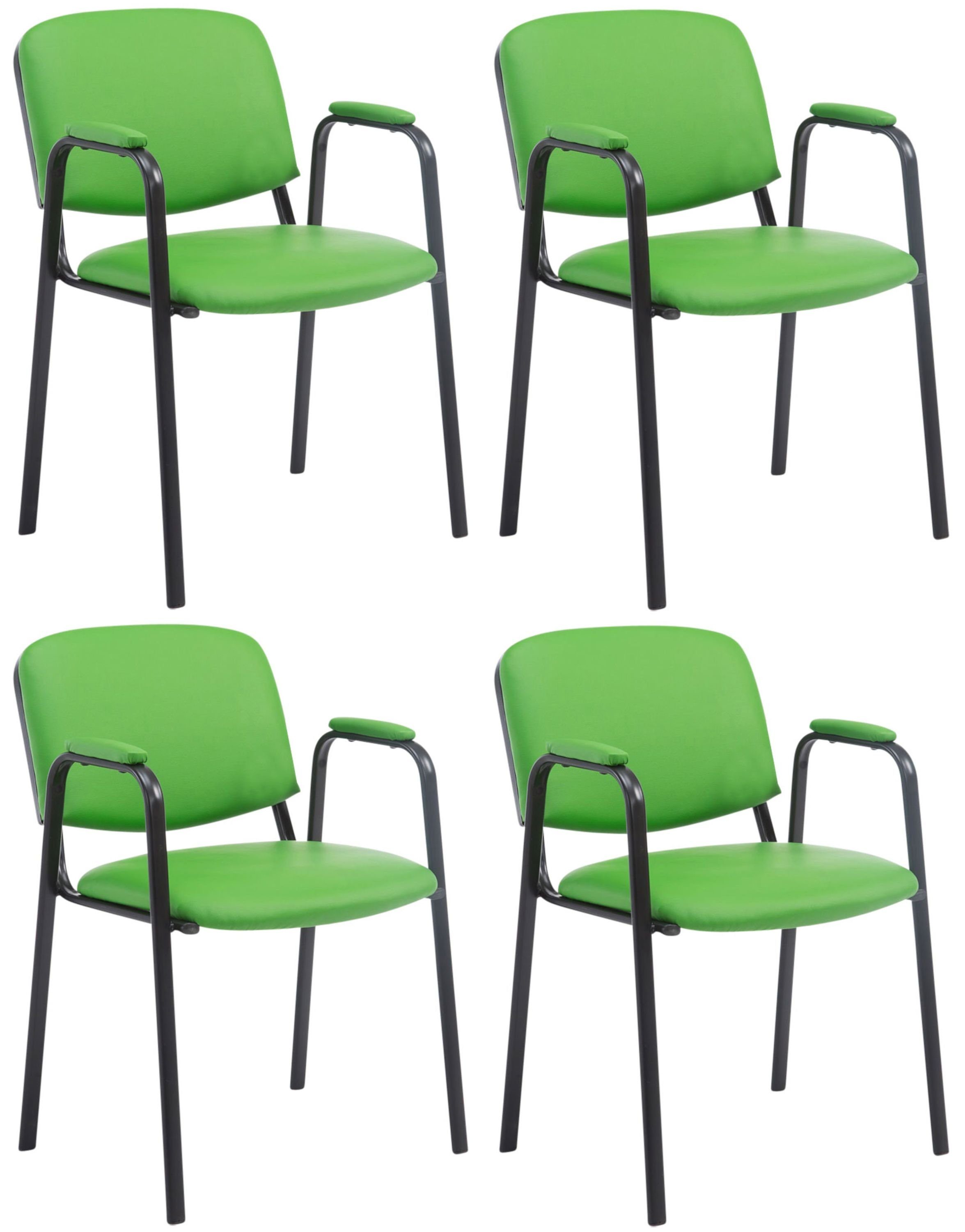 CLP Besucherstuhl Ken PRO Kunstleder (4er Set, 4 St), mit Armlehnen