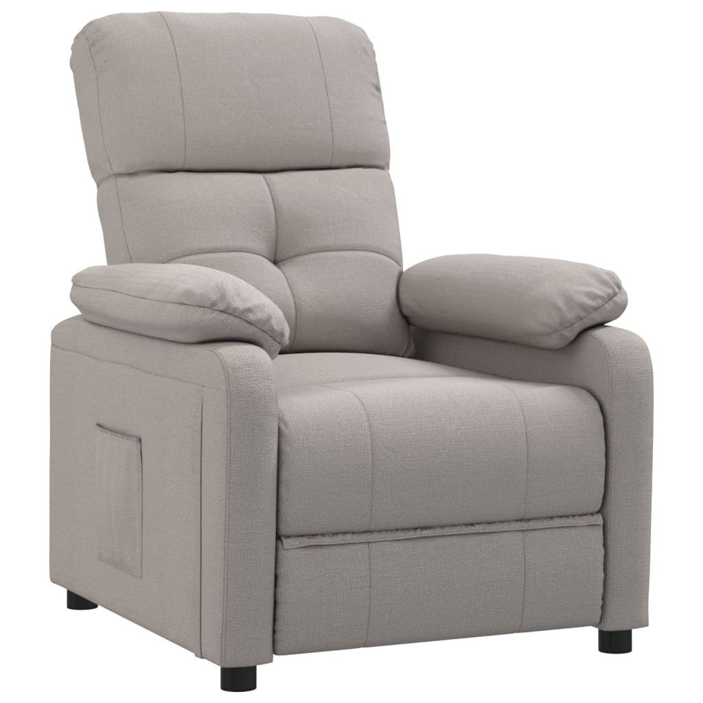 vidaXL Sessel Relaxsessel Taupe Stoff