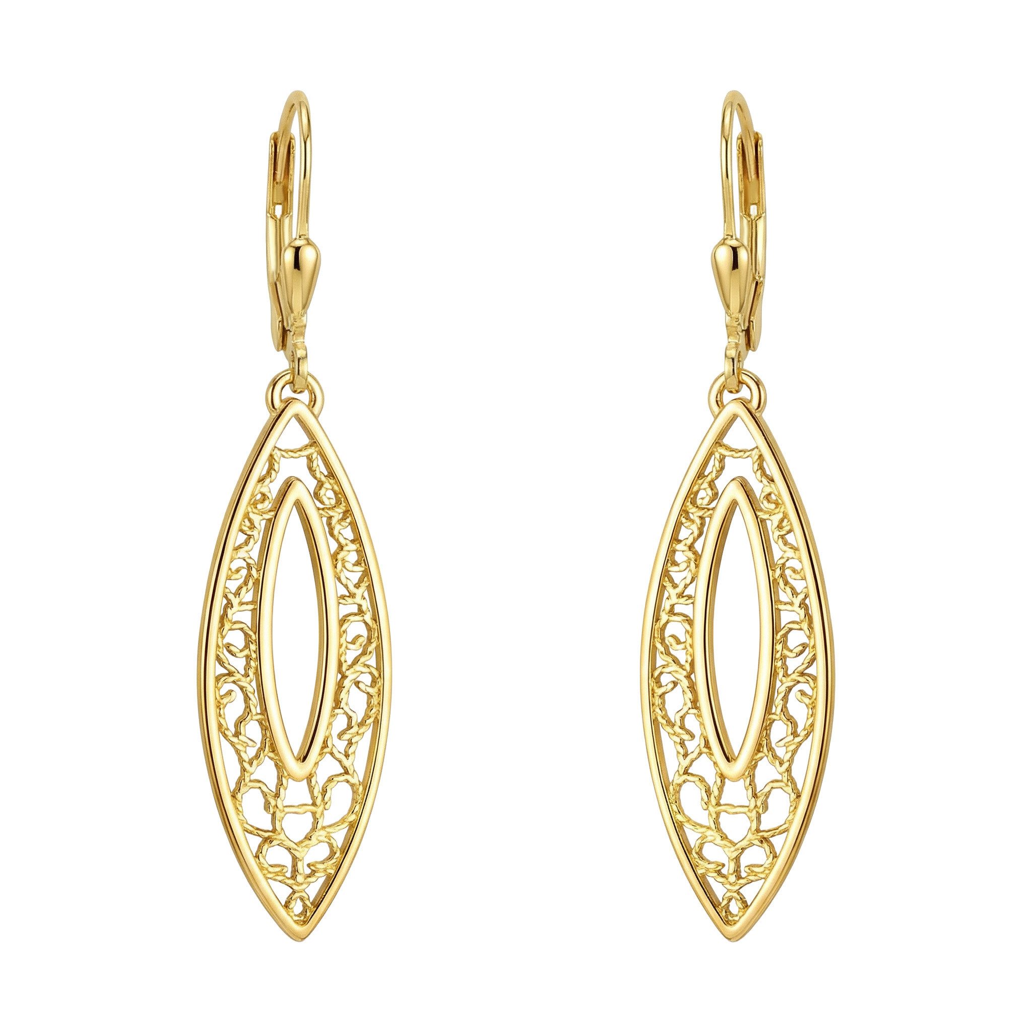 Sofia Milani Paar Ohrhänger Ovales Ornament, 925 Silber Damen Schmuck - E20 günstig online kaufen