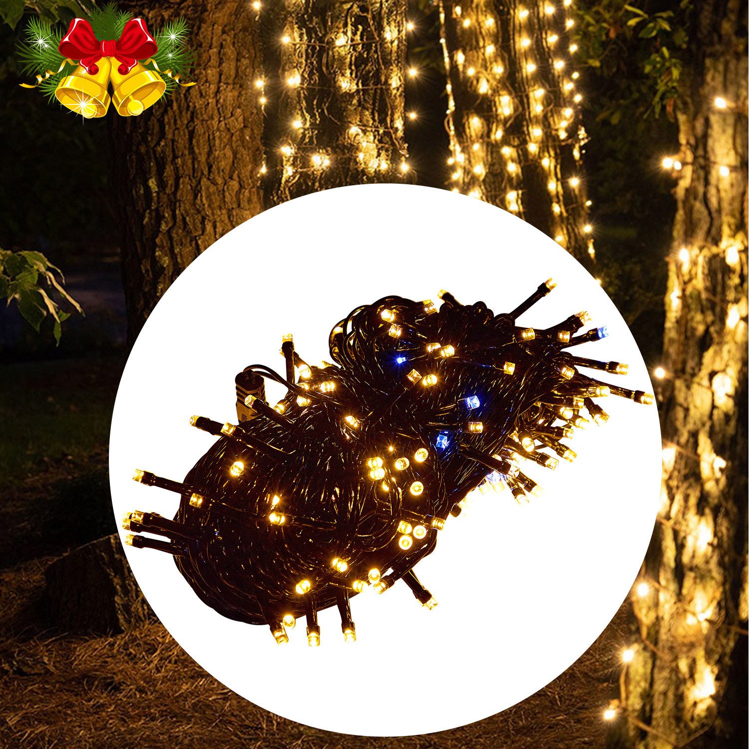 Qualra LED-Lichterkette 20M Weihnachtslichterkette 156/200LEDs Lichterkette günstig online kaufen