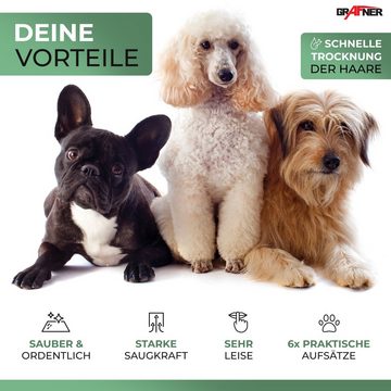 Grafner Hundeschermaschine Grafner Hundeschermaschine mit Tierhaar Staubsauger Haustierpflegeset, 3 Leistungsstufen