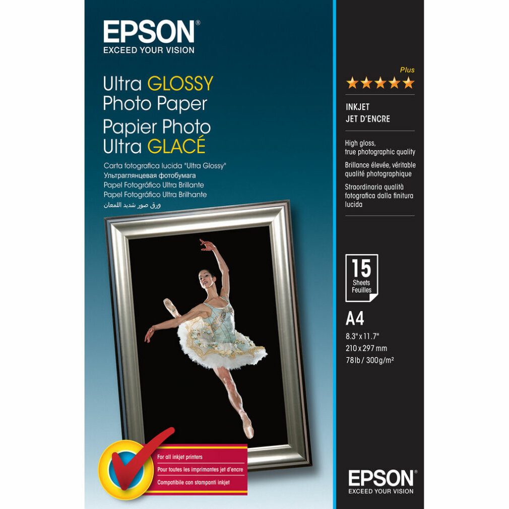 Thumbnail - Epson Fotopapier Ultra Glossy Photo Paper A4 210 X 297 Mm - 15 Sheets Ultra Glossy