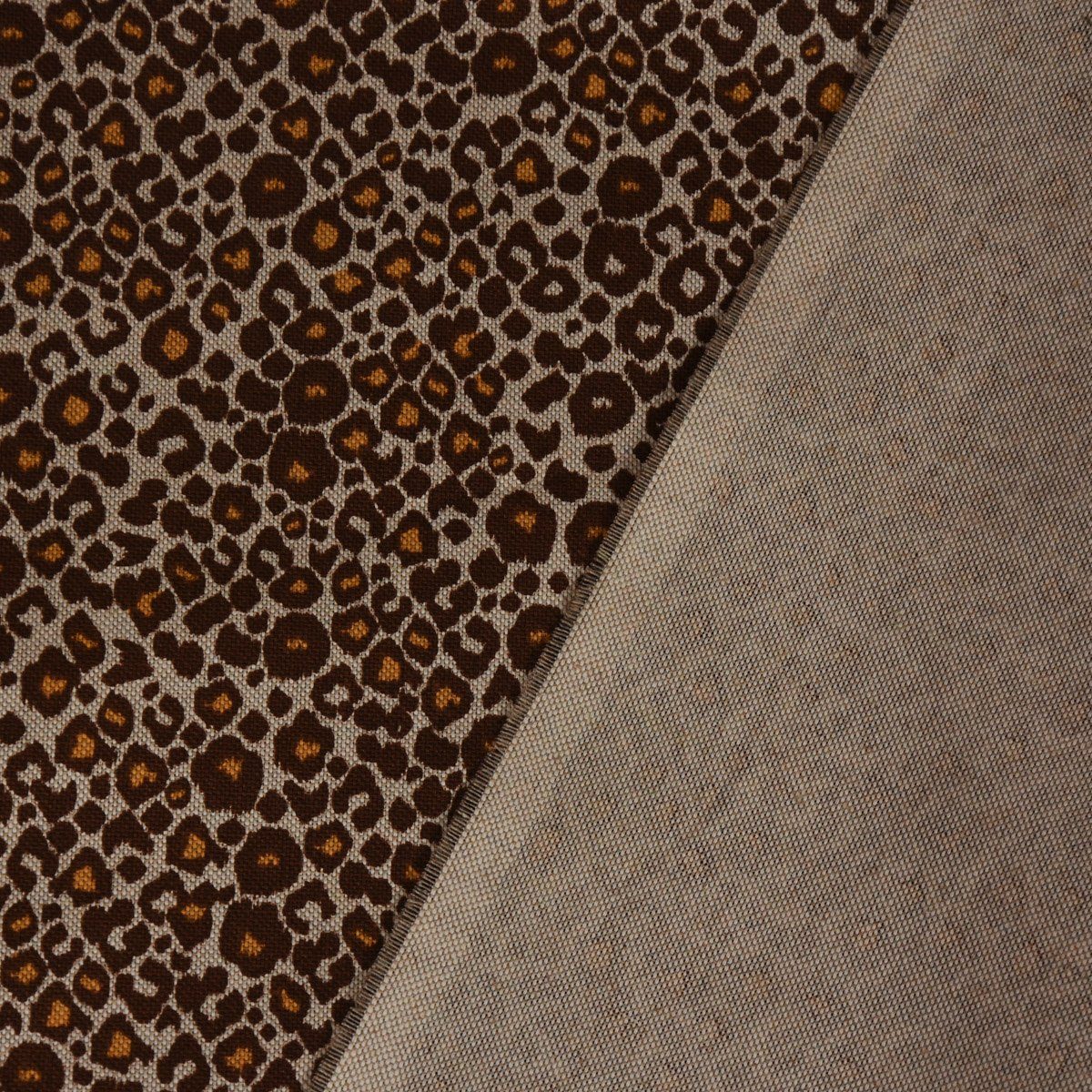 SCHÖNER LEBEN. Tischdecke Tischdecke Leinenlook Größen, div. braun natur Leoparden handmade
