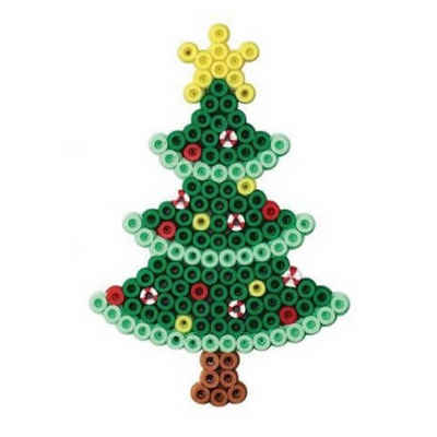 Hama Perlen Bügelperlen Hama Stiftplatten Weihnachtsbaum, grün