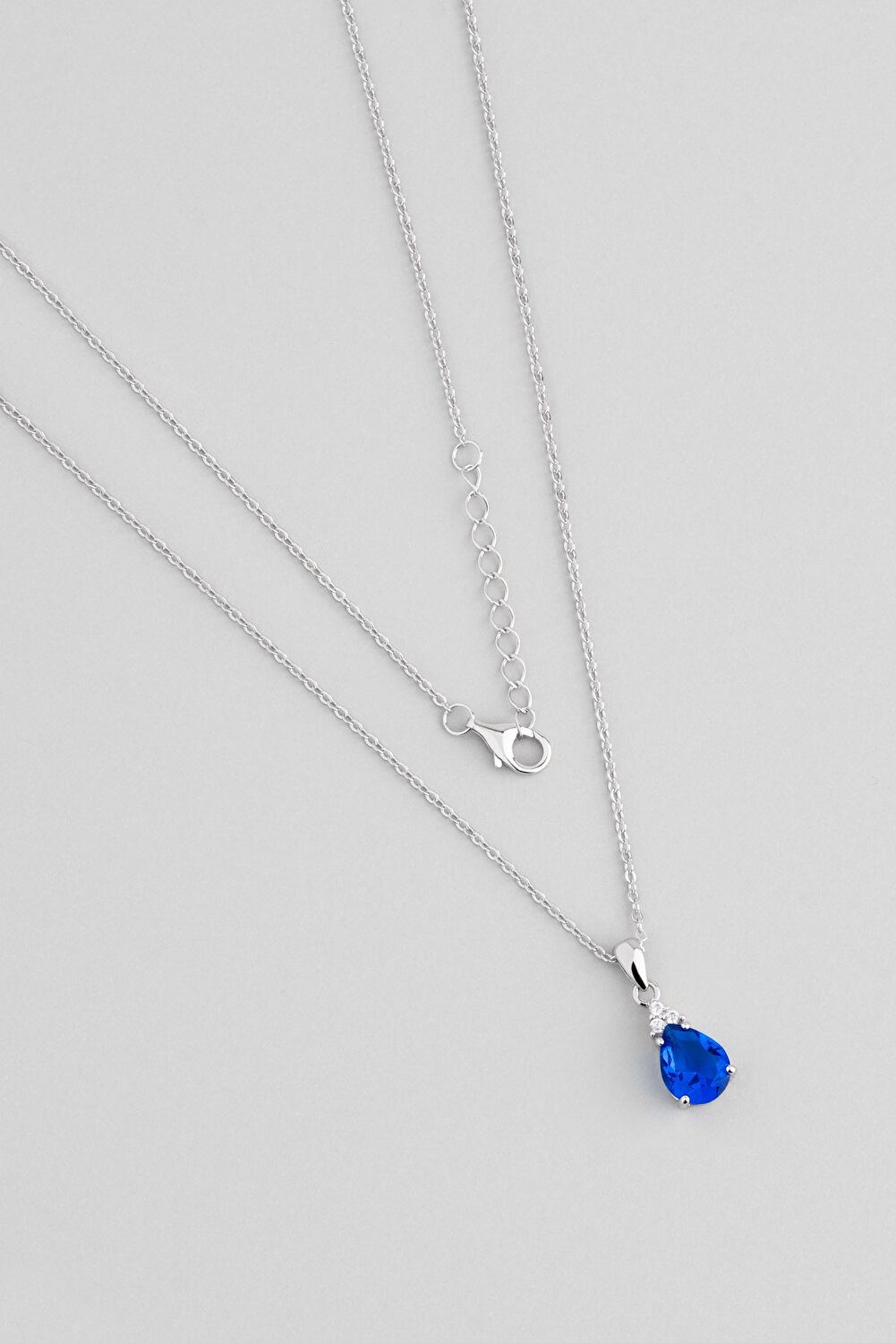 Kette mit Einhänger Minimal 18K Weißgold Plattiert 45cm Anhänger