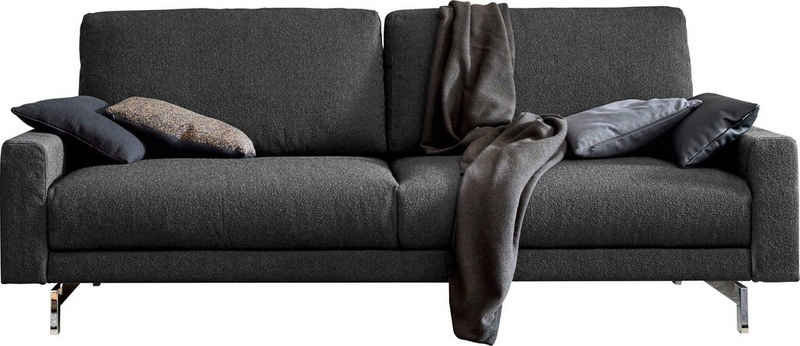 hülsta sofa 3-Sitzer hs.450, Armlehne niedrig, Fuß chromfarben glänzend, Breite 204 cm