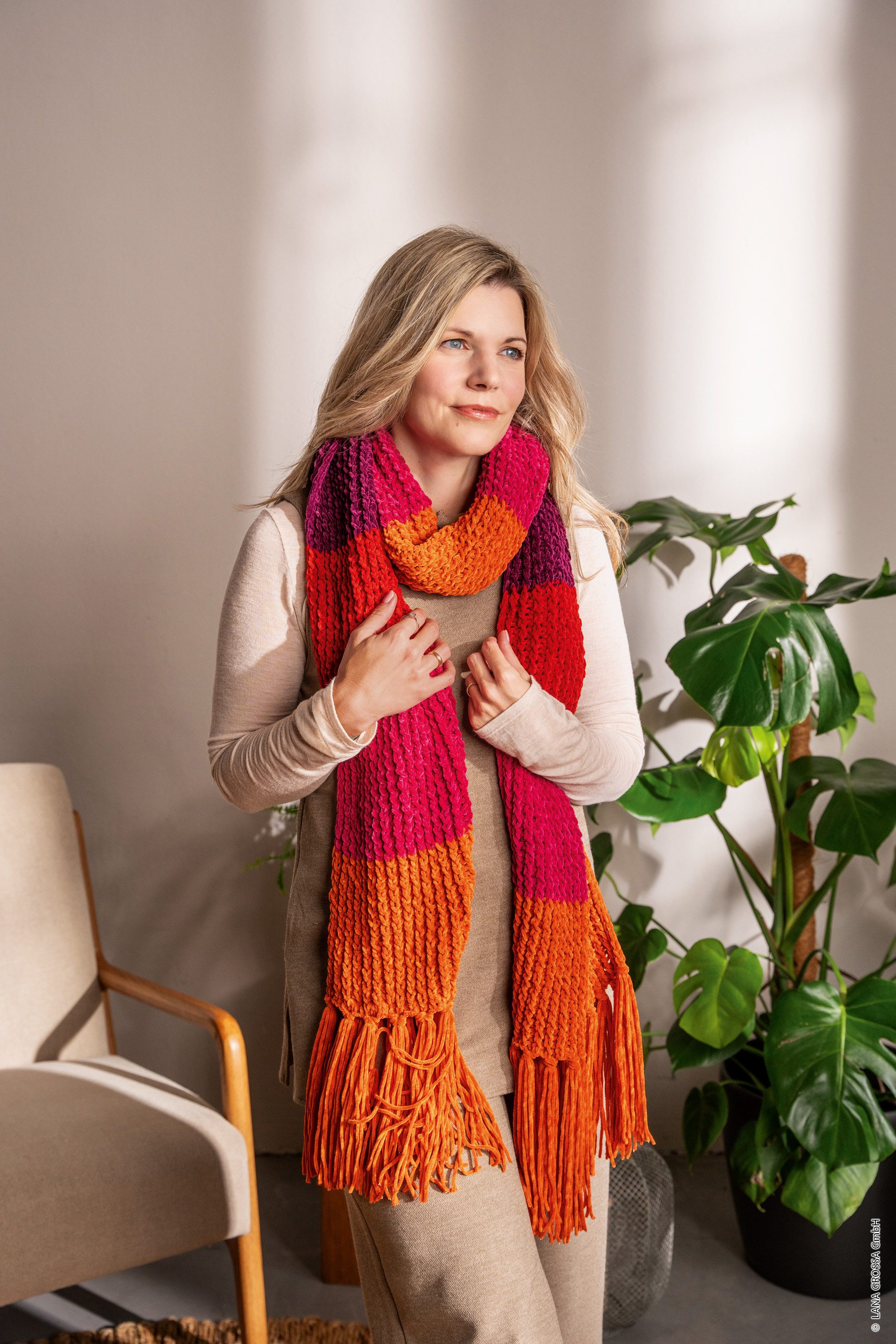 LANA GROSSA THE LOOK FINE samtig weiches Chenillegarn Häkelwolle, 100 m (Feines und samtig weiches Chenillegarn), 50 g