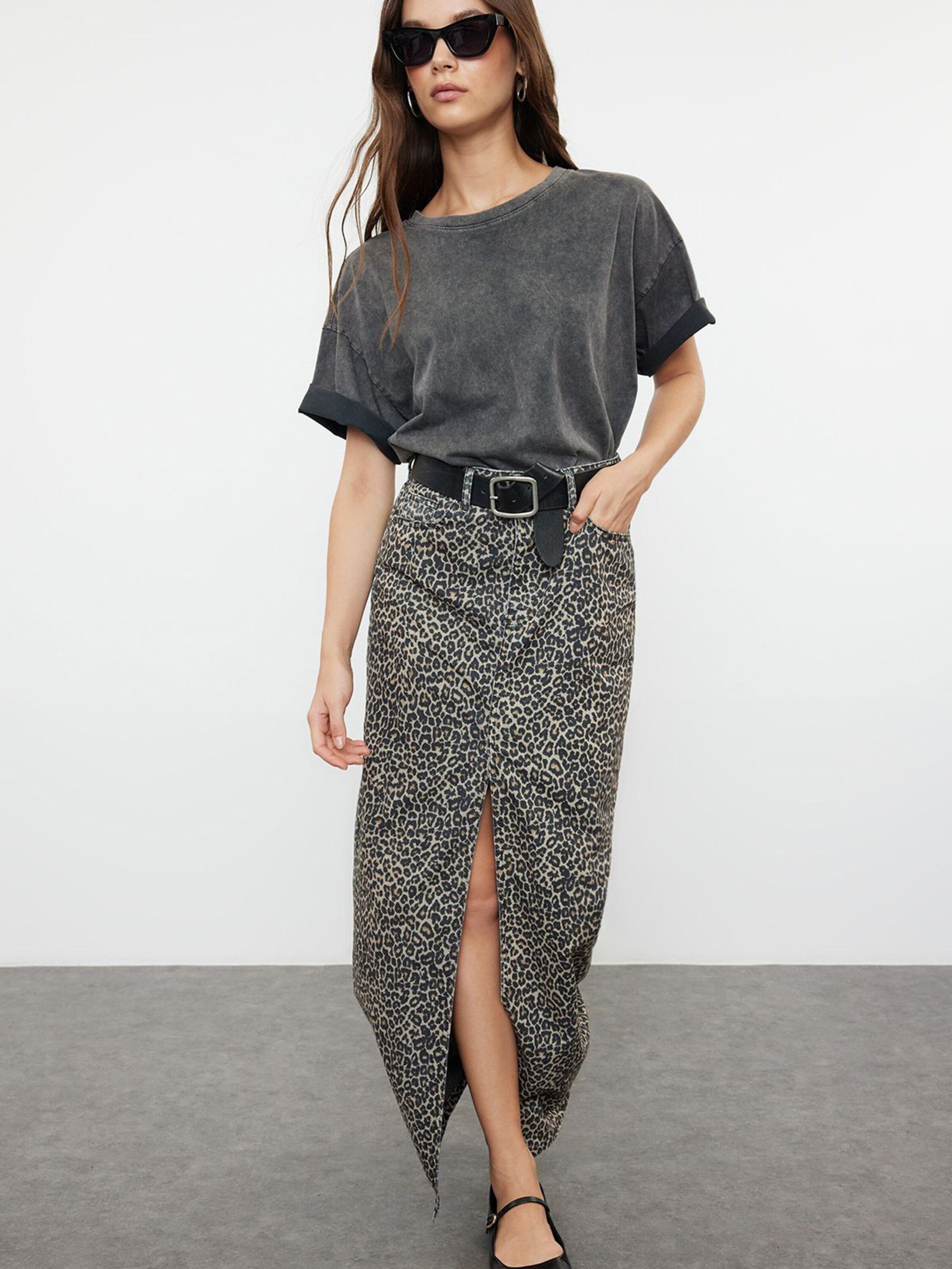 Trendyol Jeansrock (1-tlg) Plain/ohne Details