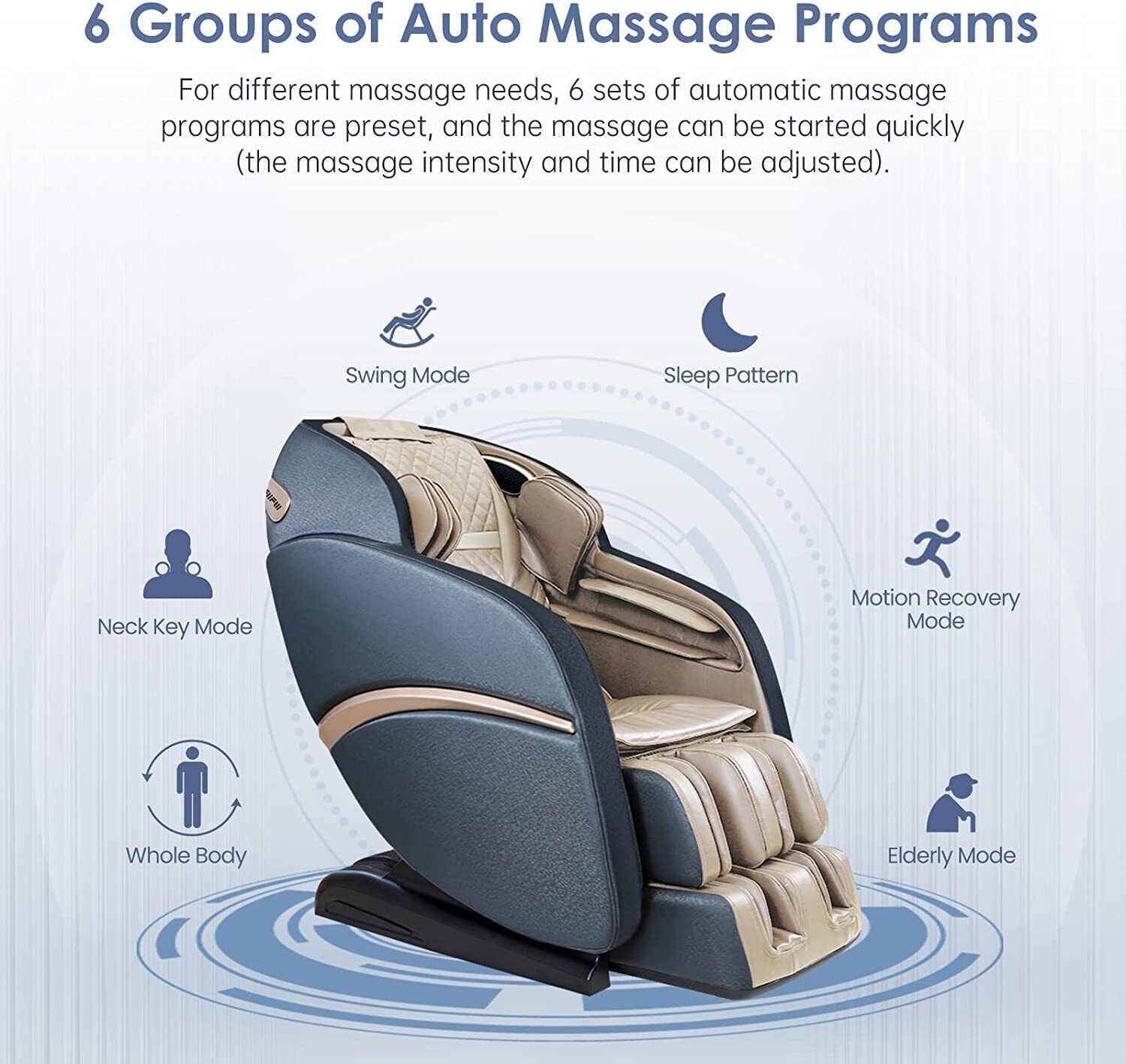 (1-St) Massagesessel Bluetooth Sessel Sofort 3D Liege Display Körper Luxus JVmoebel Massagesessel