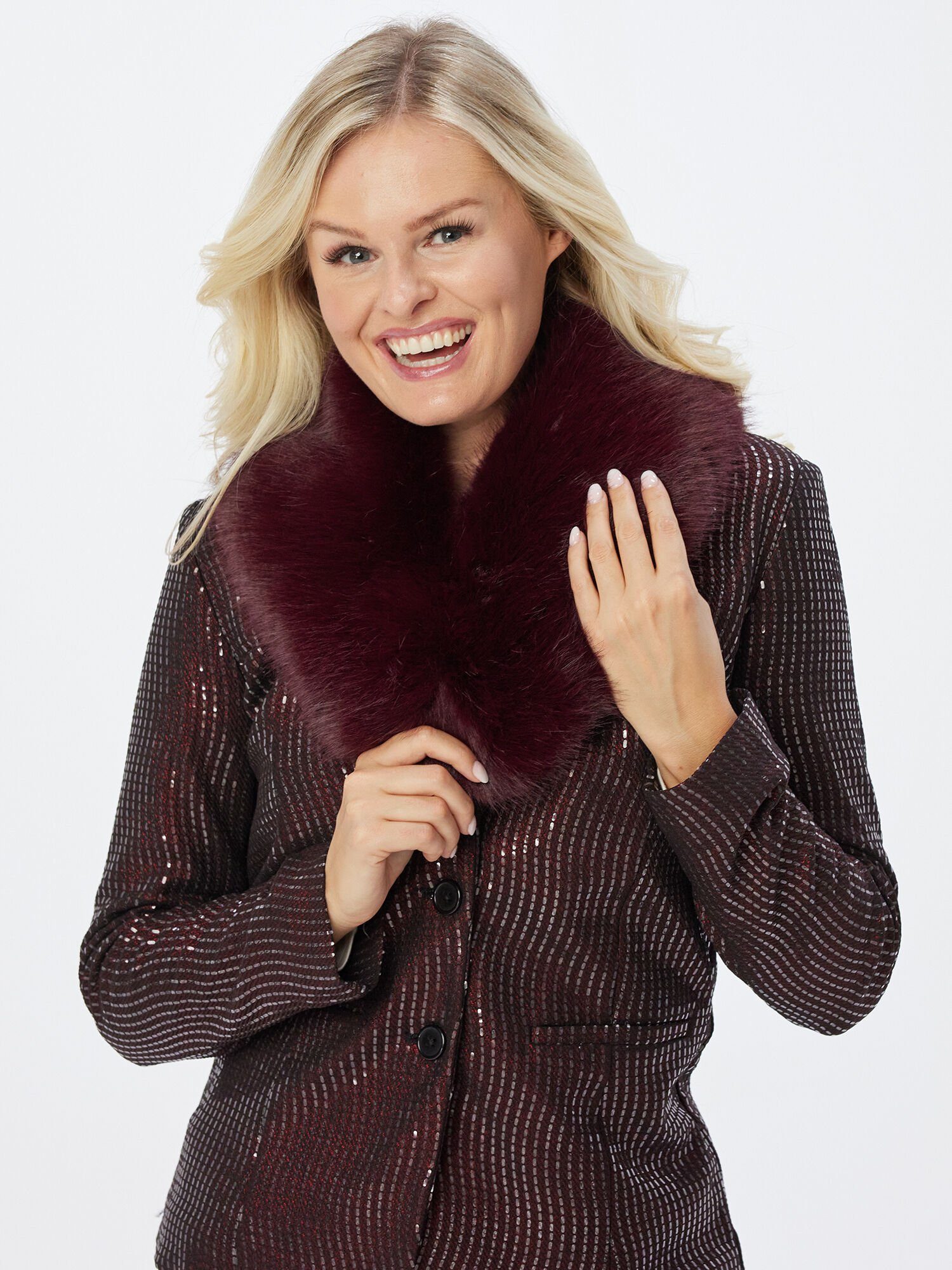 Sarah Kern Schal Stola, mit Fellimitat günstig online kaufen