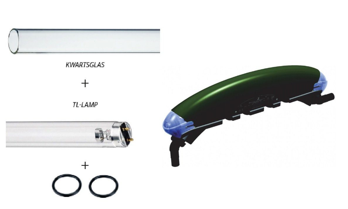 Aquaforte UVCKlärer Pro Clear UVC Set TMC 55 Watt UVC Lampe + Glas