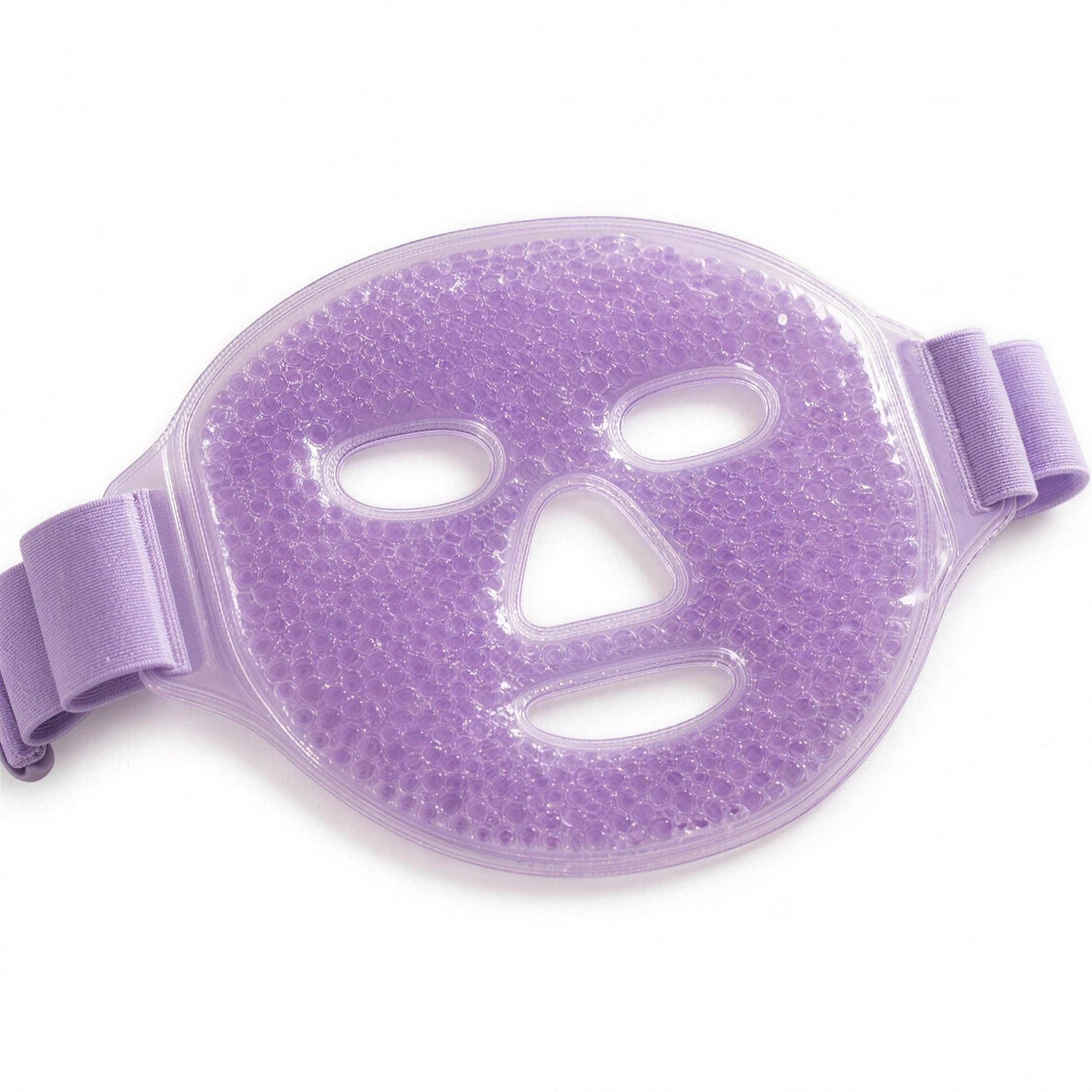 H-basics Schlafmaske Gel Kühlmaske warm kalt wiederverwendbar Lila, Kalt- und Warm-Anwendung
