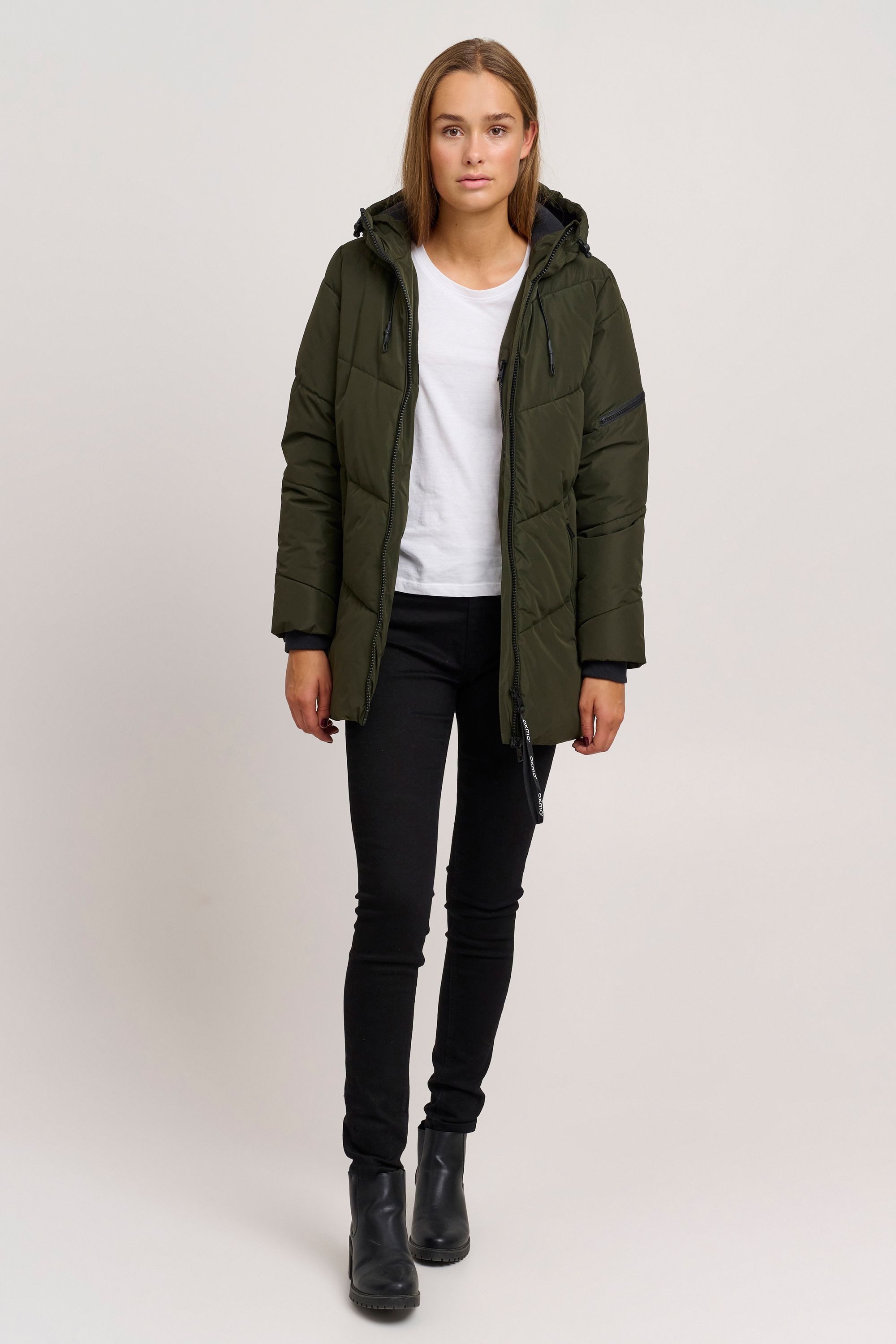 OXMO Steppjacke OXJunchen Steppjacke Parka mit Kapuze und praktischen Tasch günstig online kaufen