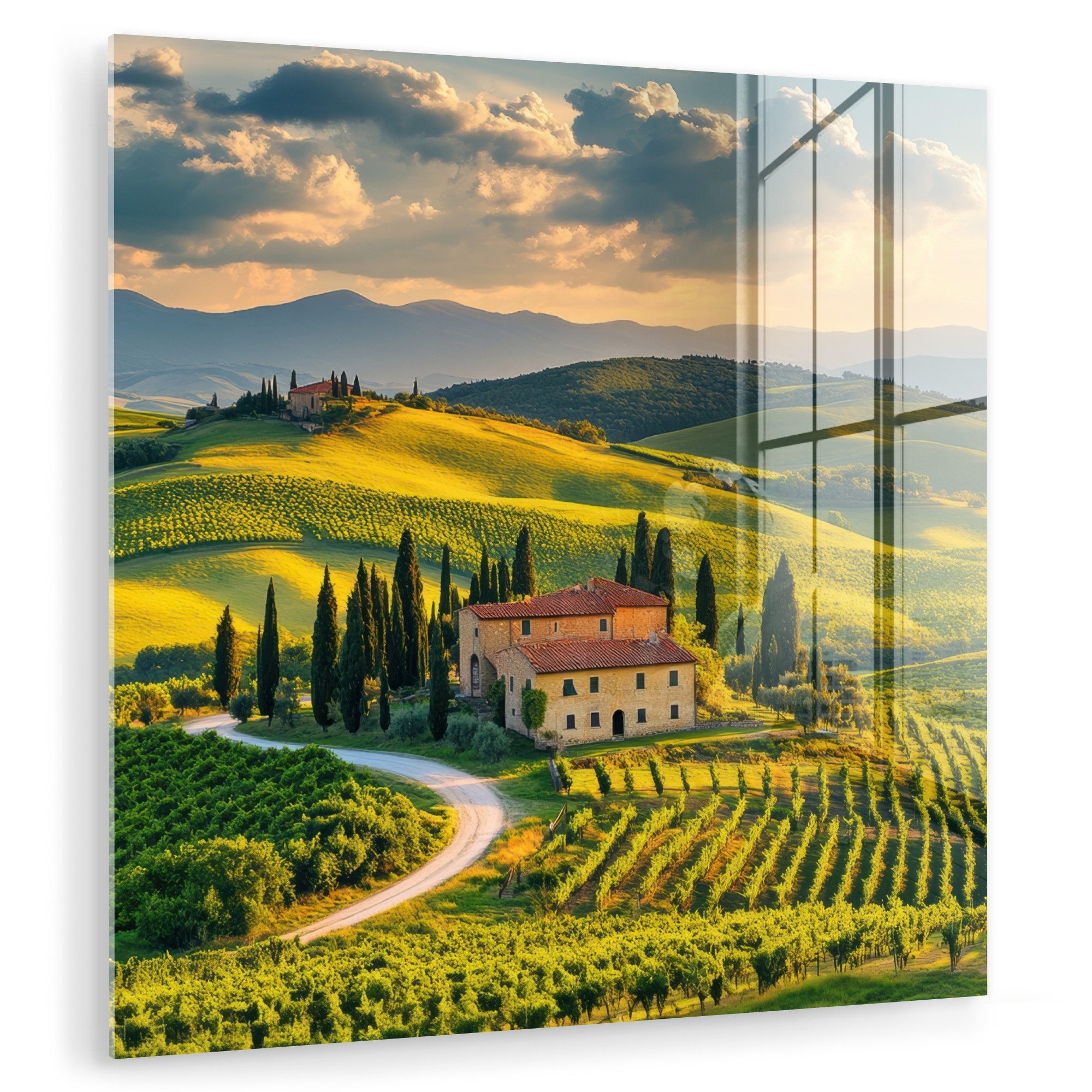 MuchoWow Acrylglasbild Toskana - Landschaft - günstig online kaufen