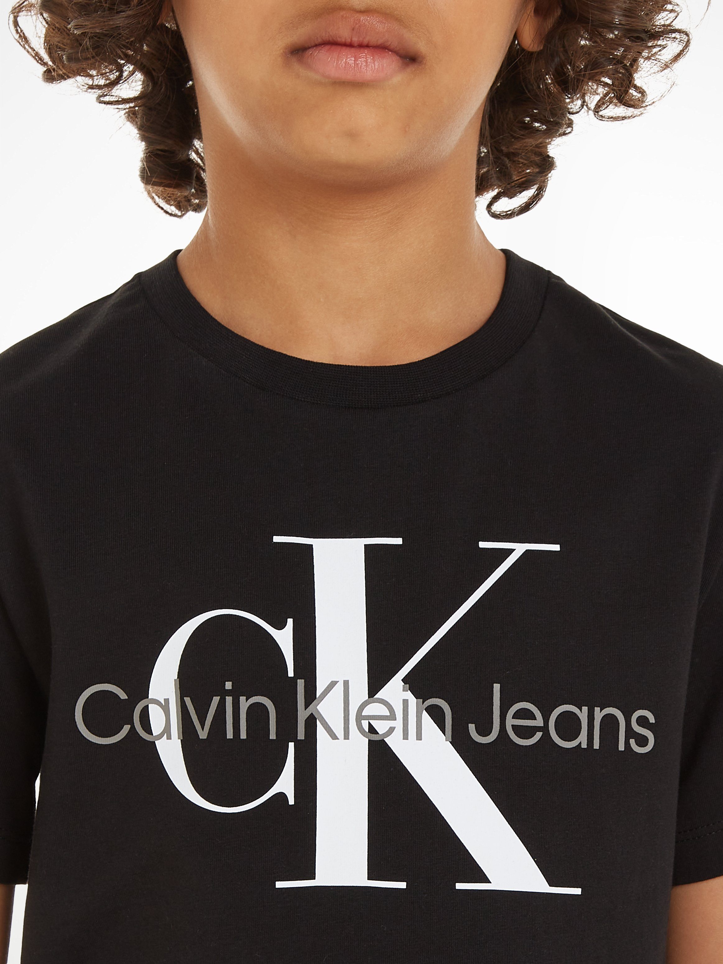 Black MONOGRAM Ck T-Shirt Jeans T-SHIRT SS Klein Calvin CK