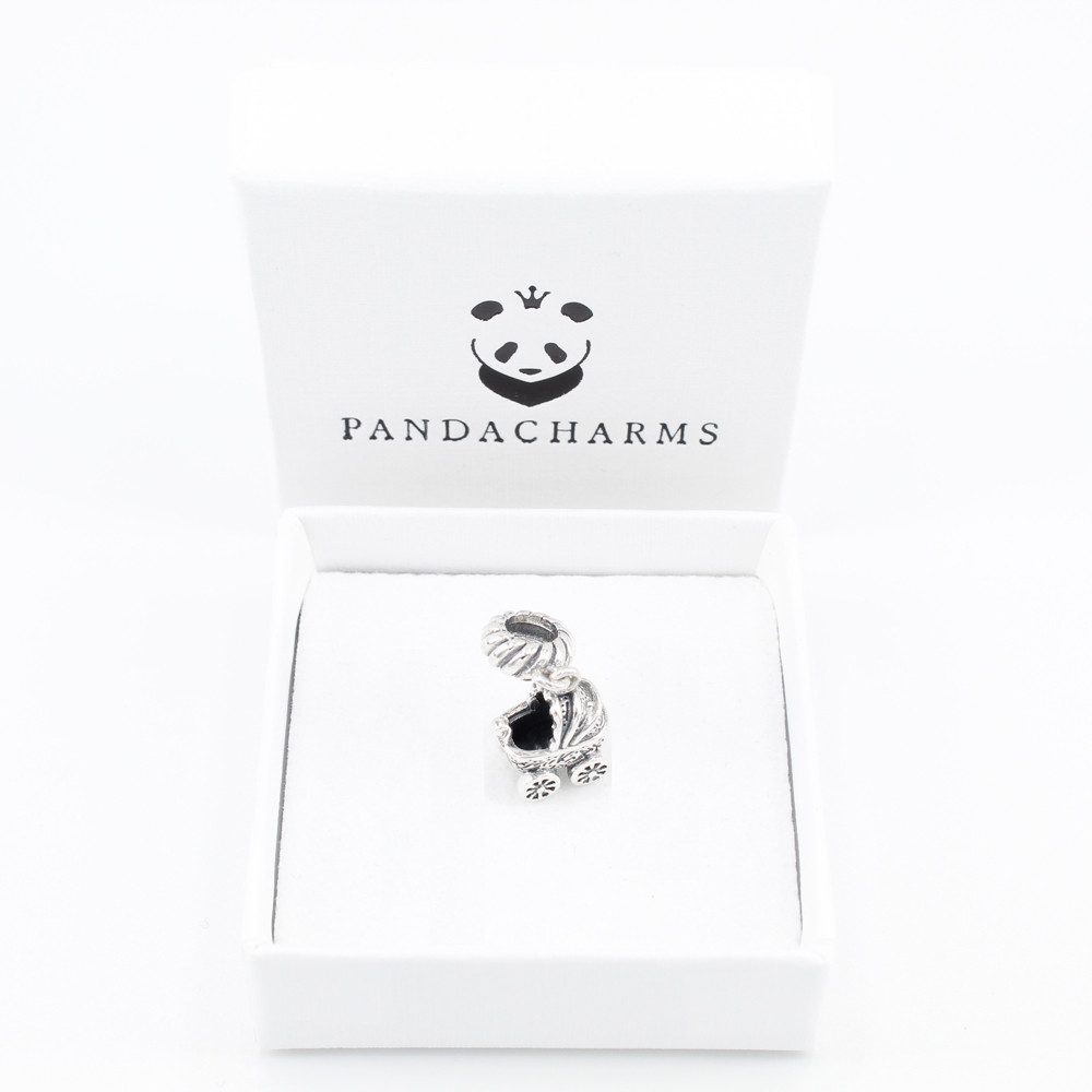 PANDACHARMS Bead Baby Kinderwagen Anhänger für Charm Armband, 925er Sterling Silber