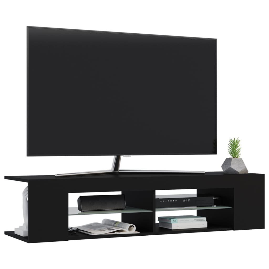 TV-Schrank TV-Schrank vidaXL LED-Leuchten cm Schwarz (1-St) 135x39x30 mit