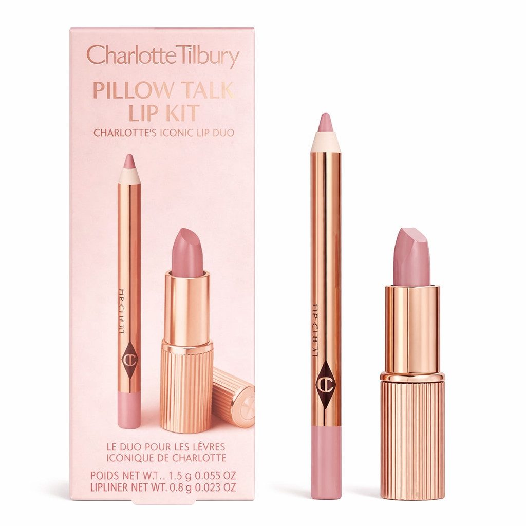 CHARLOTTE TILBURY Lippenpflege-Set Pillow Talk Duo Lip Set 1,5g Lippenstift & 0,8g Lipliner