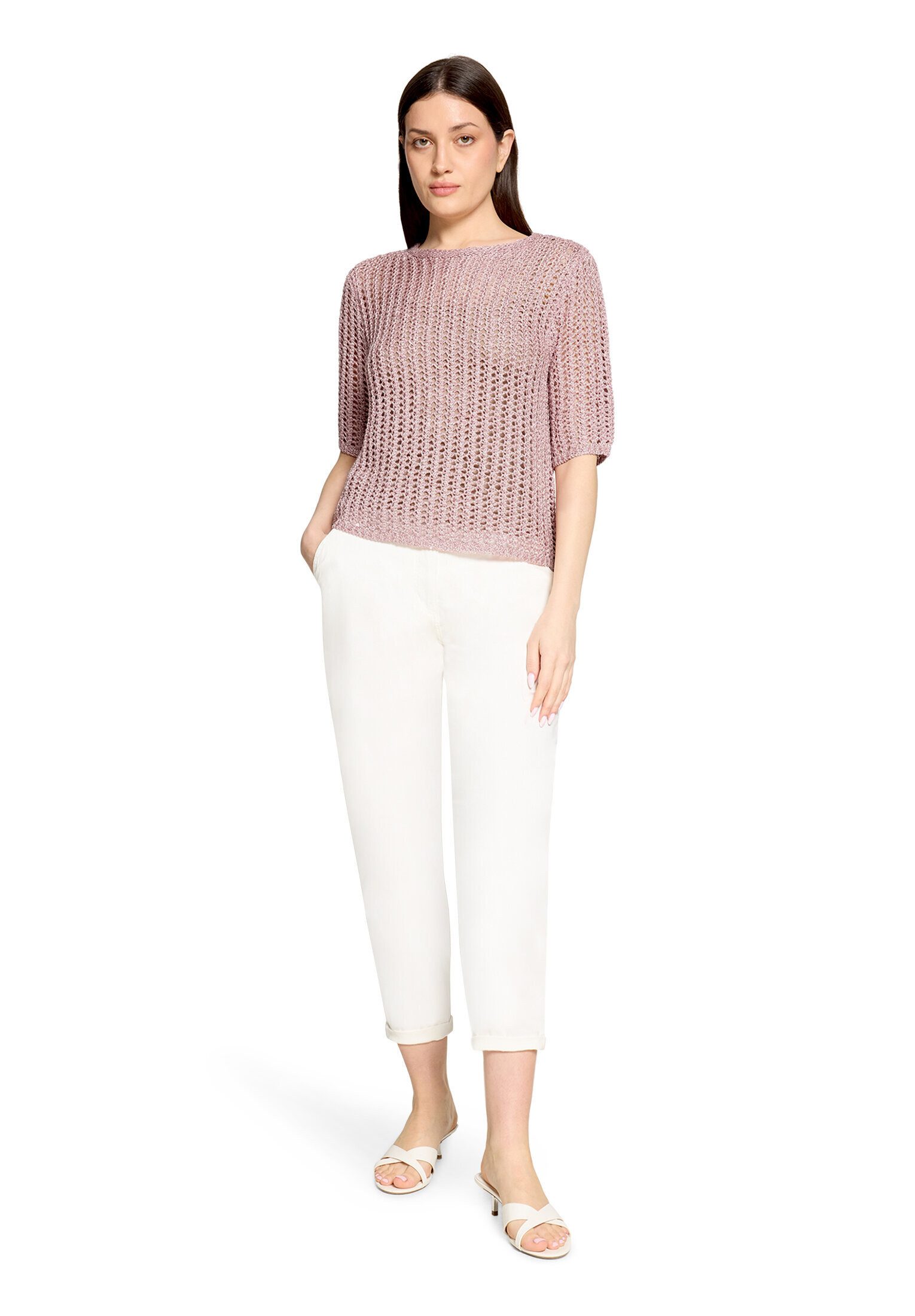 Betty Barclay Kurzarmshirt Damen mit Lochmuster (1-tlg)