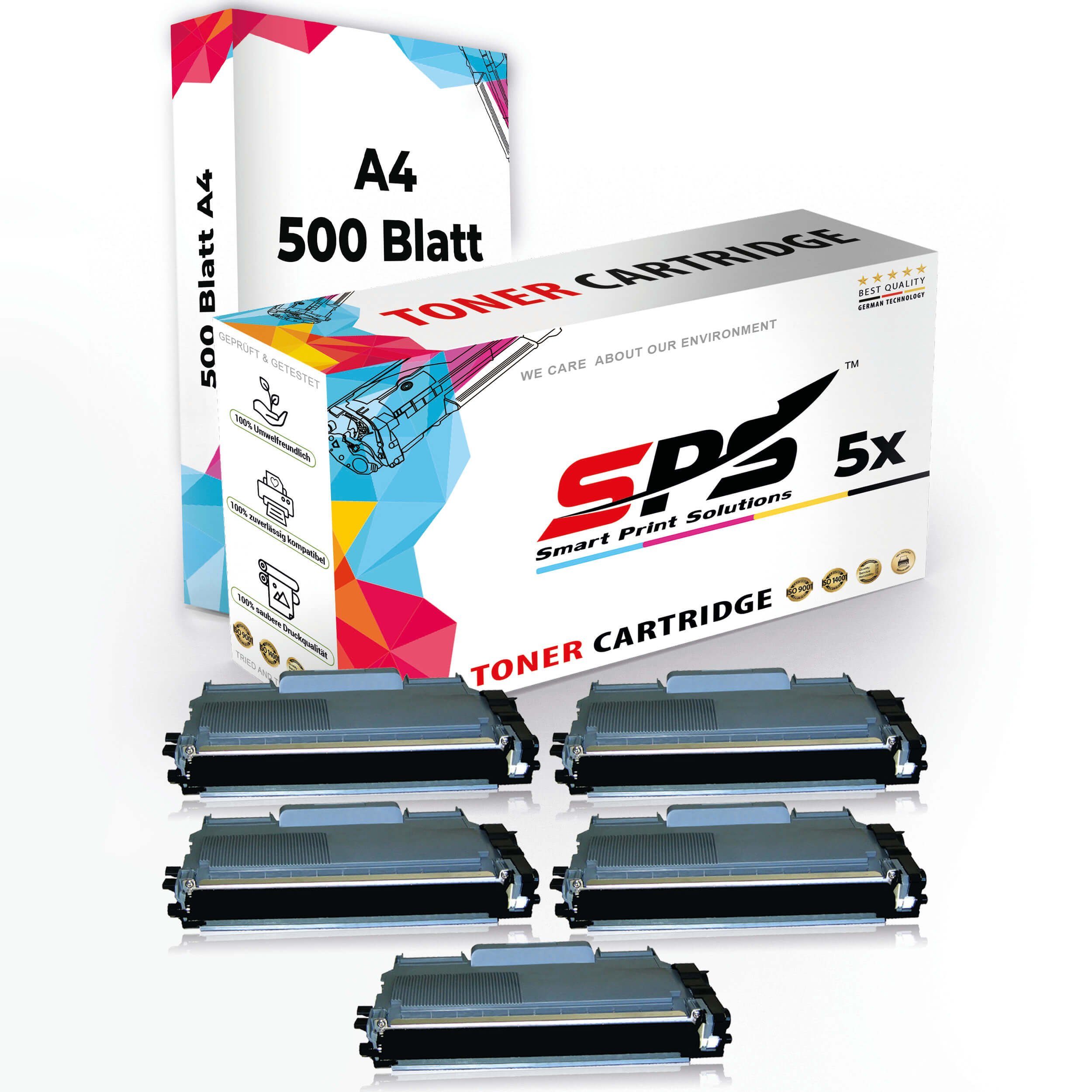 SPS Tonerkartusche Druckerpapier A4 + 5x Multipack Set Kompatibel für Brother DCP-7040, (5er Pack)