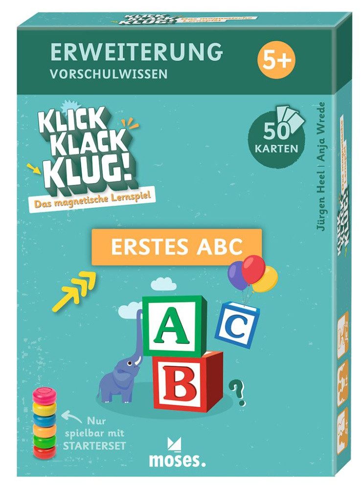 Moses. Verlag Spiel Klick Klack Klug Kartenset Erstes ABC ab 5 Jahren