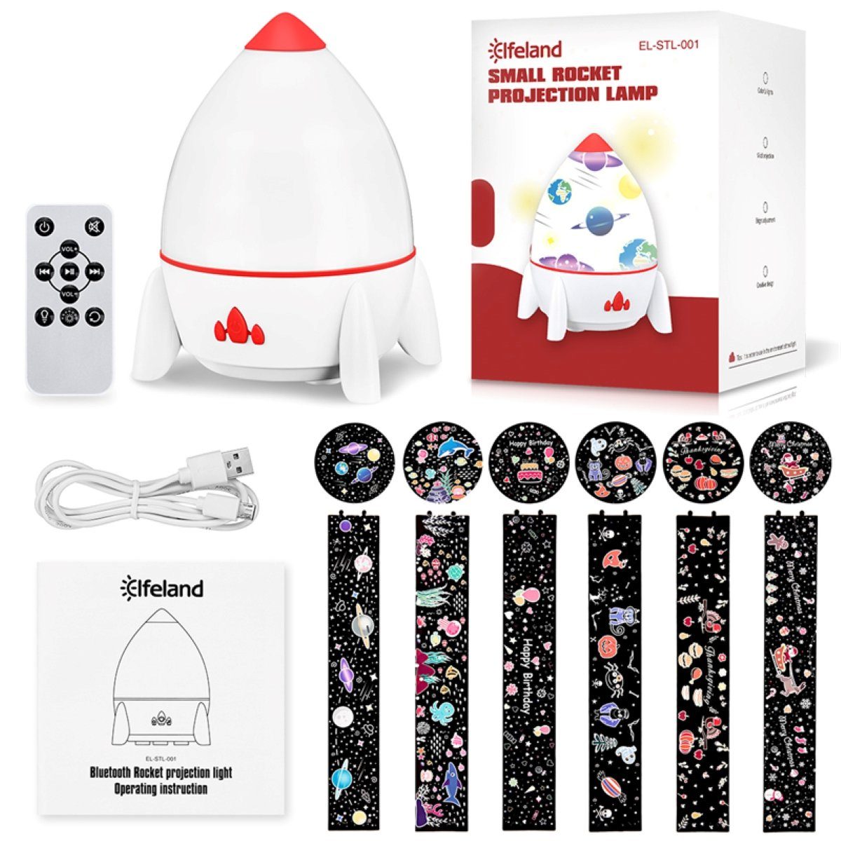 ELEGIANT LED Nachttischlampe Raketenlampe, Nachtlicht, LED fest integriert, günstig online kaufen