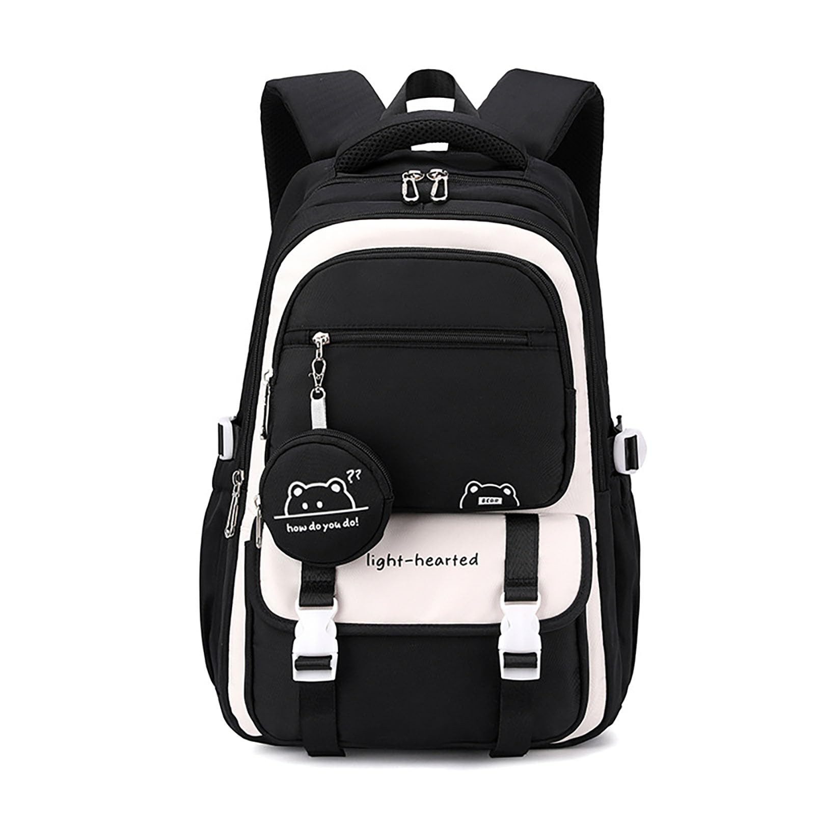 FOUORTUNATE-BEE Schulrucksack Mädchen Rucksack Schulrucksack Teenager Laptop Rucksack 15,6 Zoll, Für Schule Reisen Alltag Freizeit Uni Arbeit mit vielen Fächern