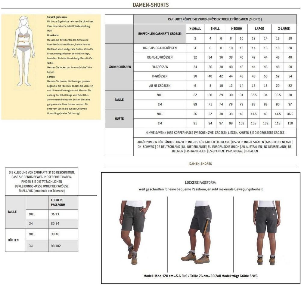 Carhartt Arbeitshose Force™ Ripstop Shor Tall