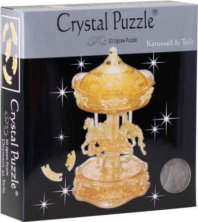 HCM KINZEL 3D-Puzzle Crystal Puzzle, Karussel transparent, 83 Puzzleteile